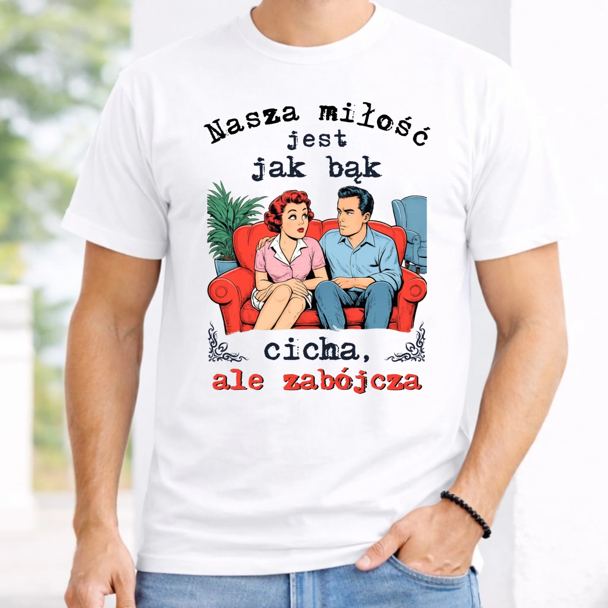 Koszulka męska - Nasza miłość jest jak bąk W70 - StoryCups.pl