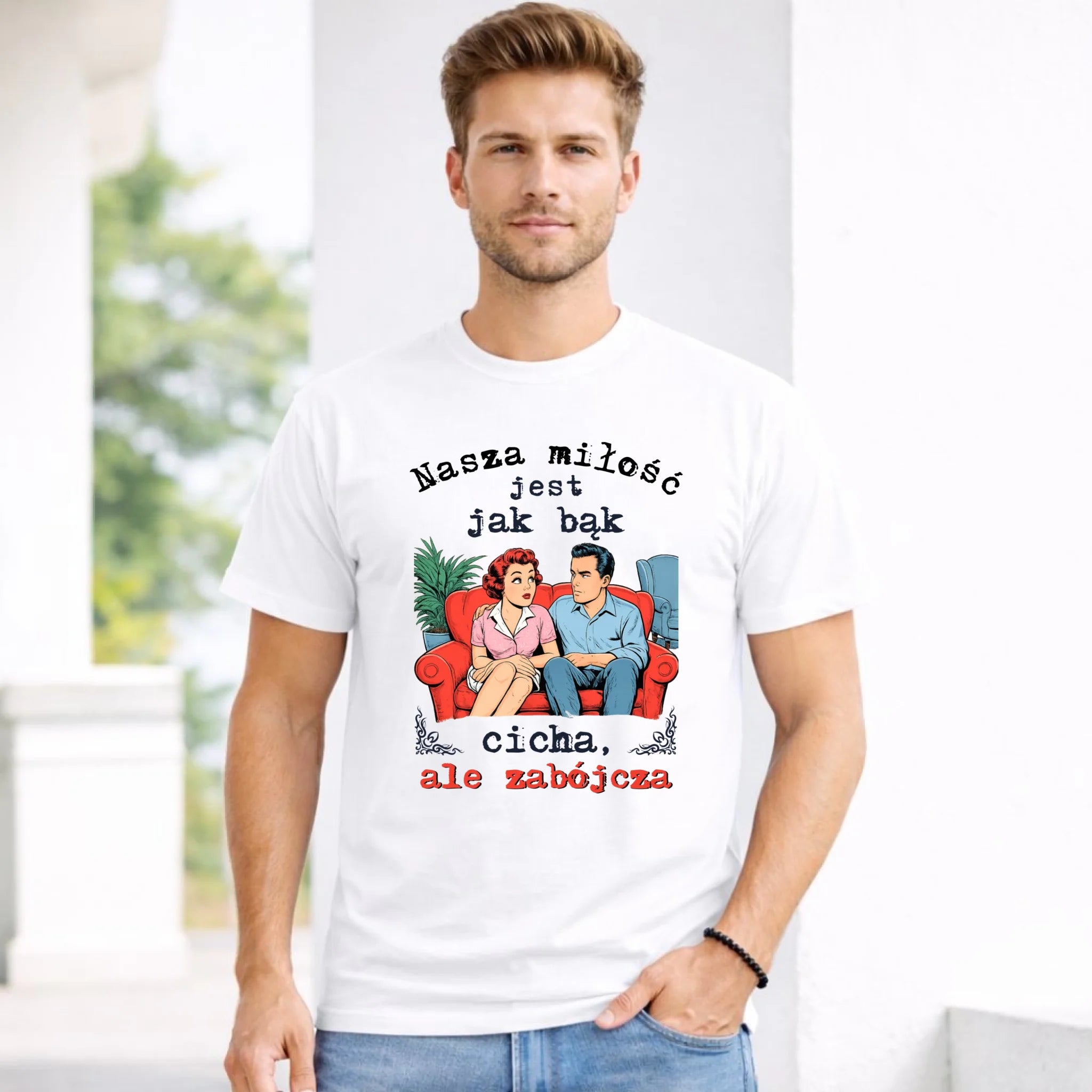 Koszulka męska - Nasza miłość jest jak bąk W70 - StoryCups.pl