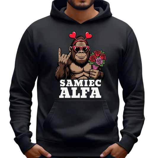 Bluza męska z kapturem - Samiec Alfa W74 - StoryCups.pl