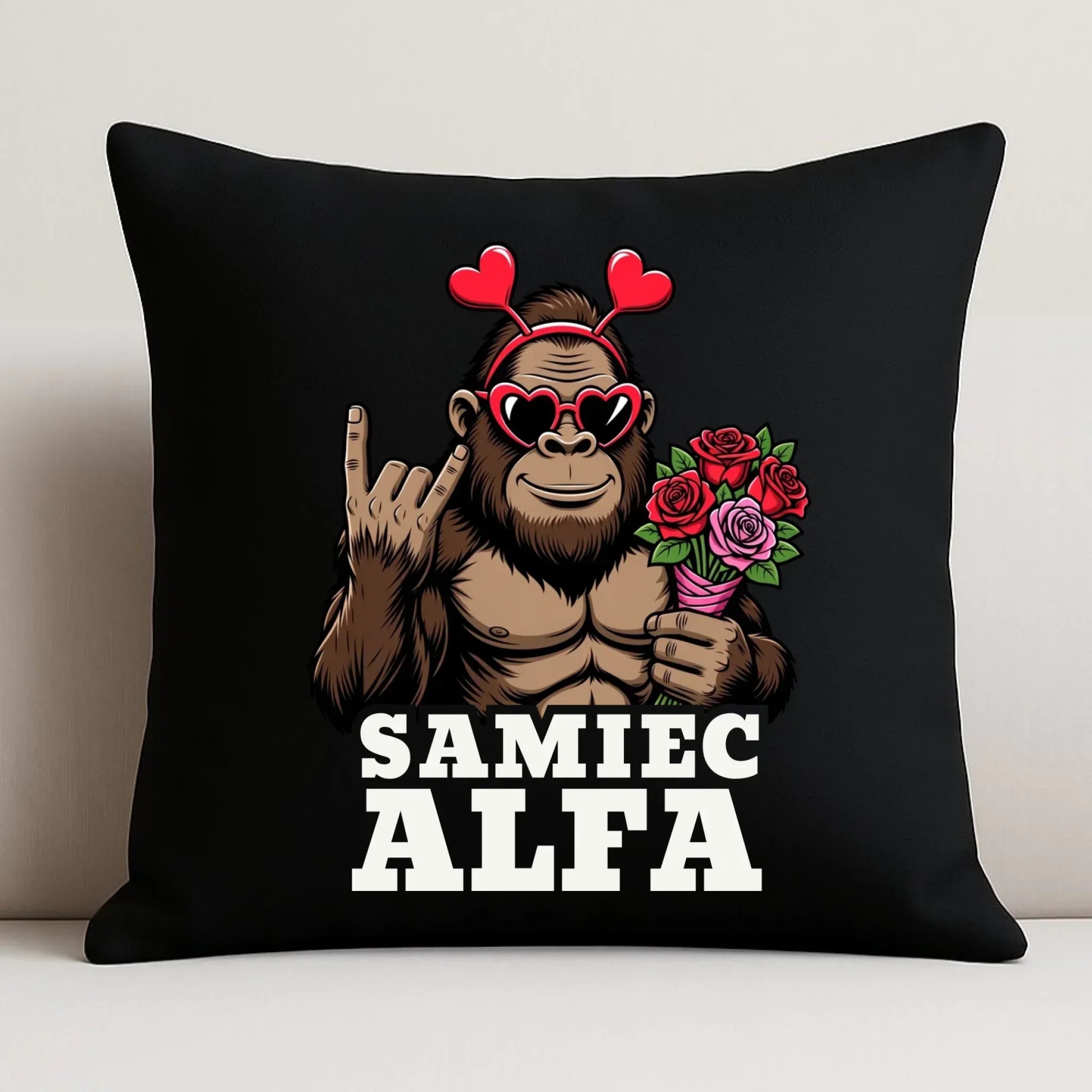 Poduszka dekoracyjna dla faceta - Samiec Alfa W74 - StoryCups.pl