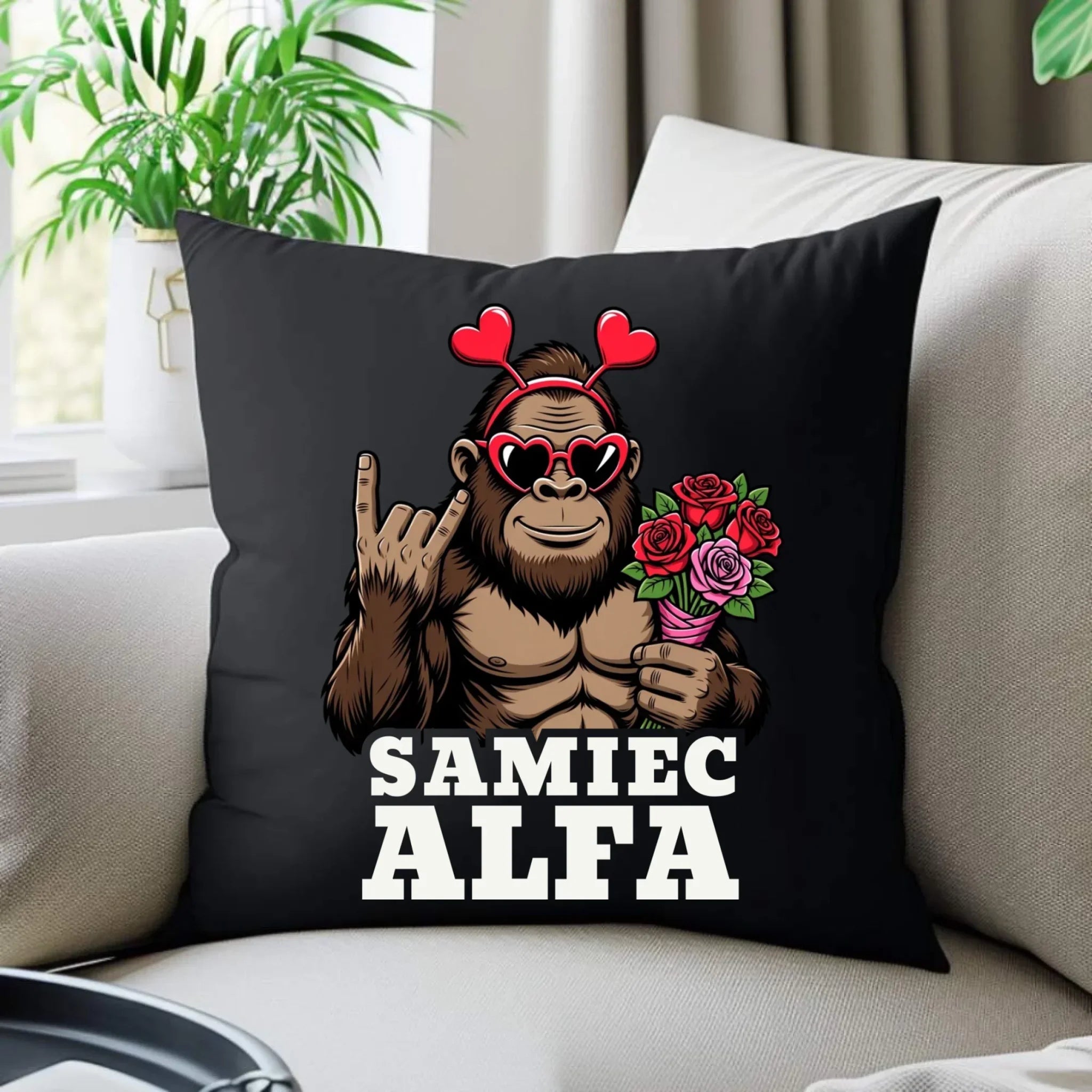 Poduszka dekoracyjna dla faceta - Samiec Alfa W74 - StoryCups.pl