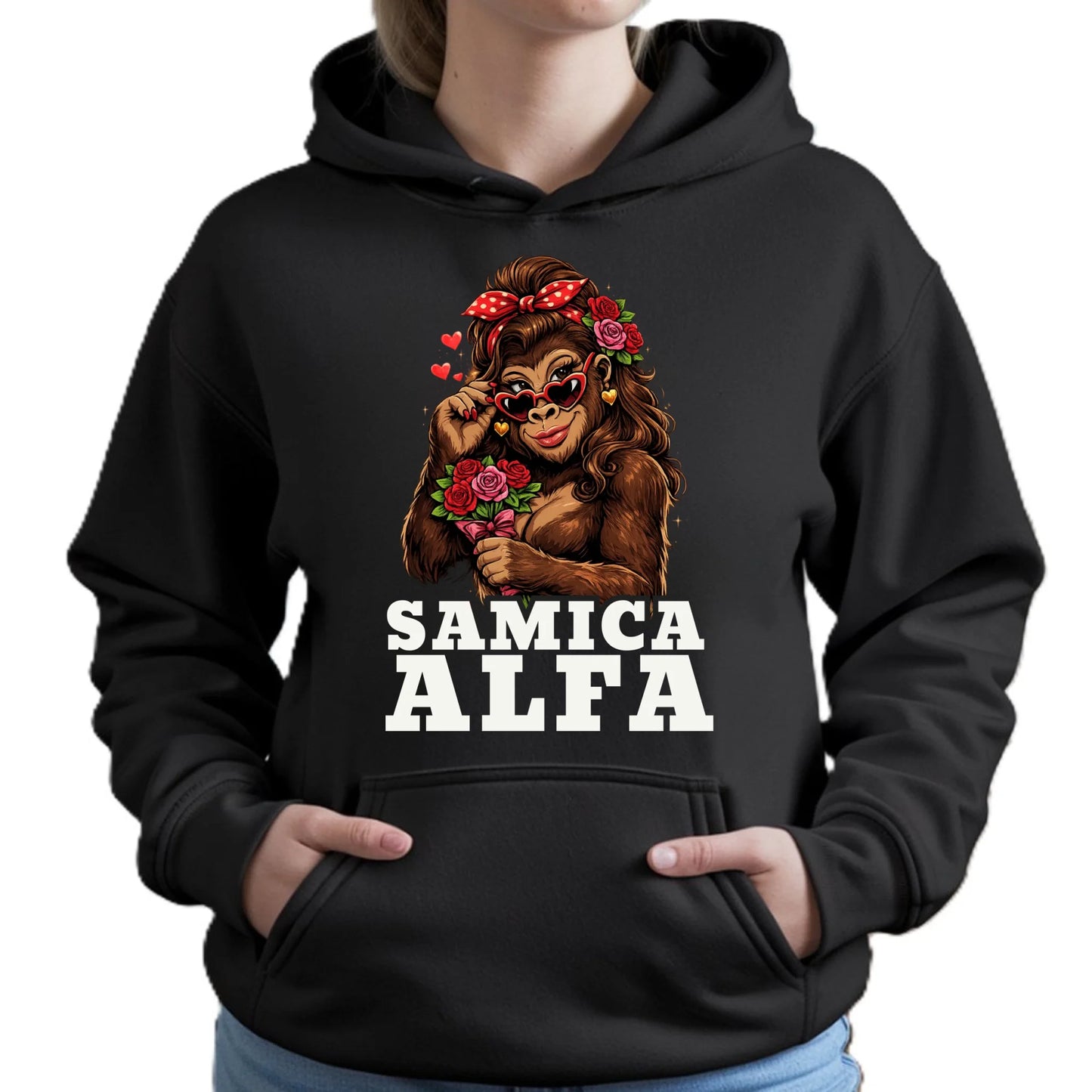 Bluza damska z kapturem - Samica Alfa W75 - StoryCups.pl