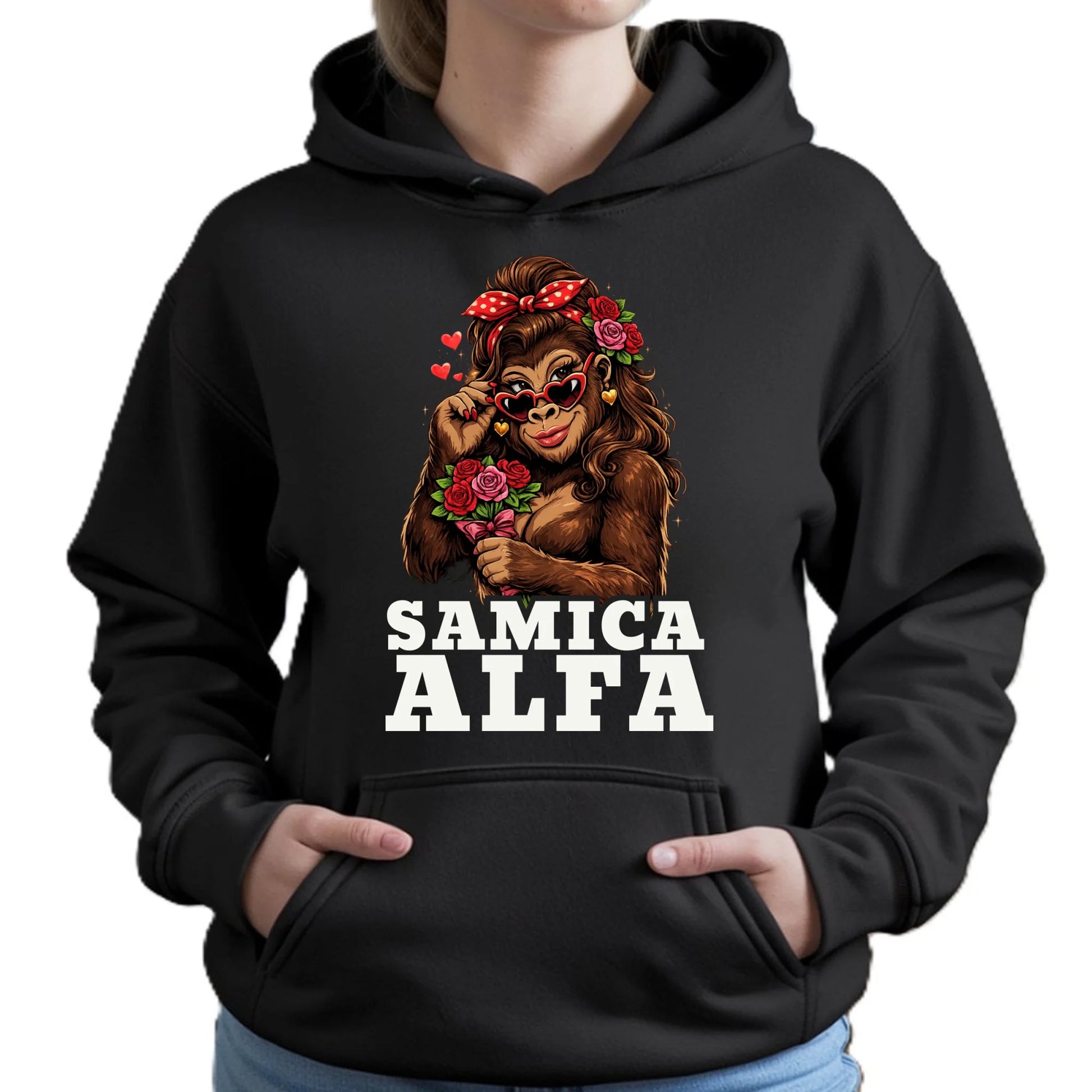 Bluza damska z kapturem - Samica Alfa W75 - StoryCups.pl