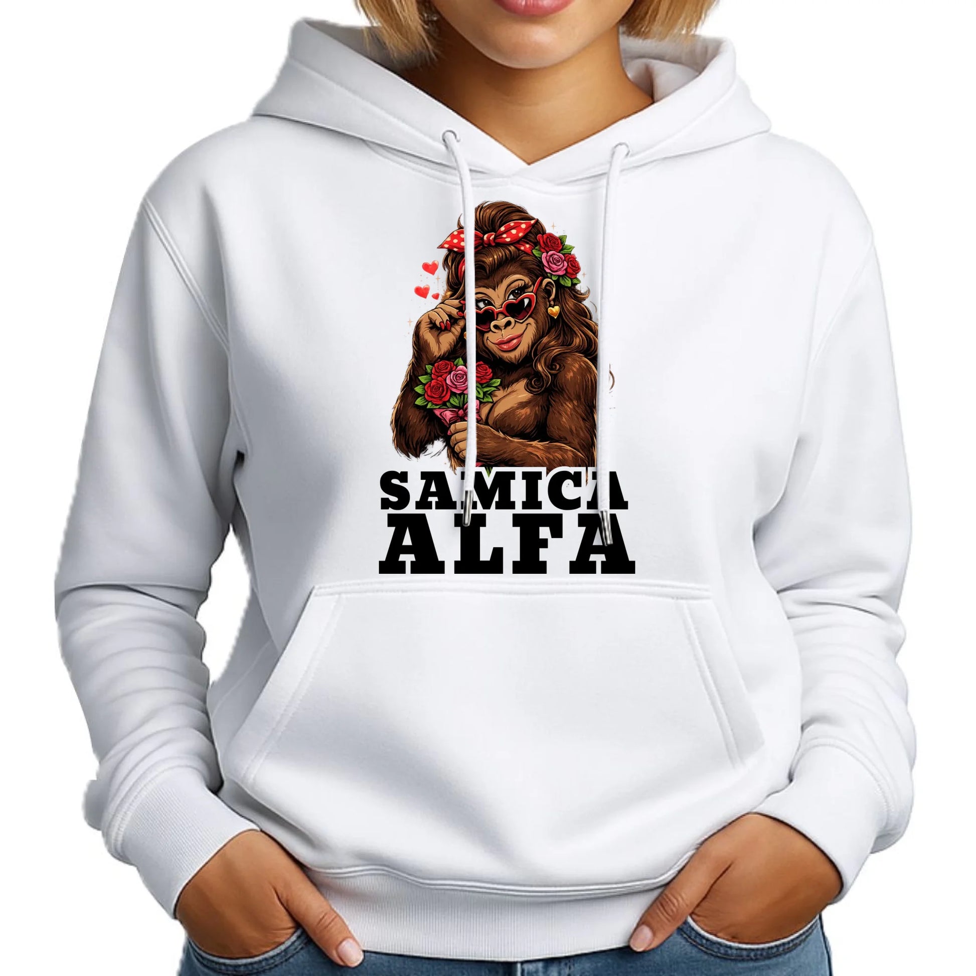 Bluza damska z kapturem - Samica Alfa W75 - StoryCups.pl