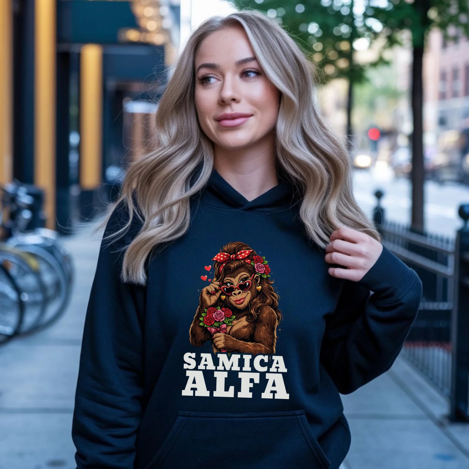 Bluza damska z kapturem - Samica Alfa W75 - StoryCups.pl