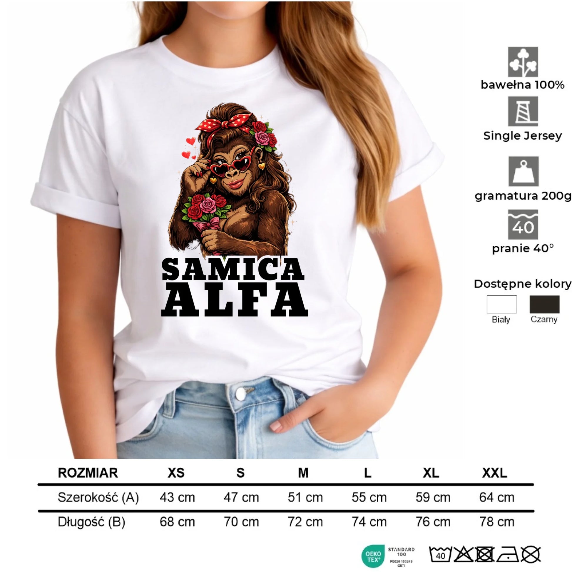 Koszulka damska - Samica Alfa W75 - StoryCups.pl