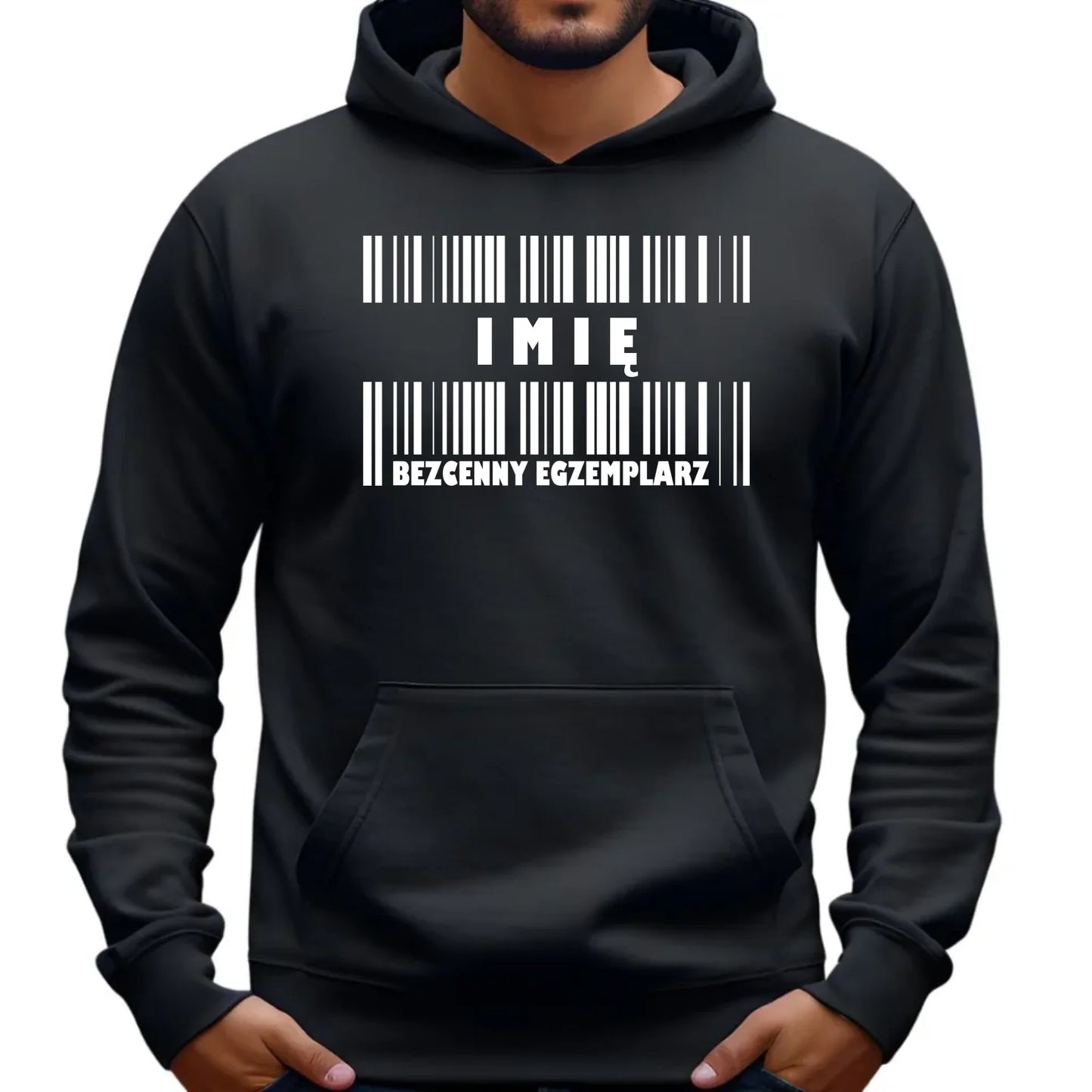 Bluza męska z kapturem - Bezcenny egzemplarz prezent dla niego - personalizowana DCH07 - StoryCups.pl