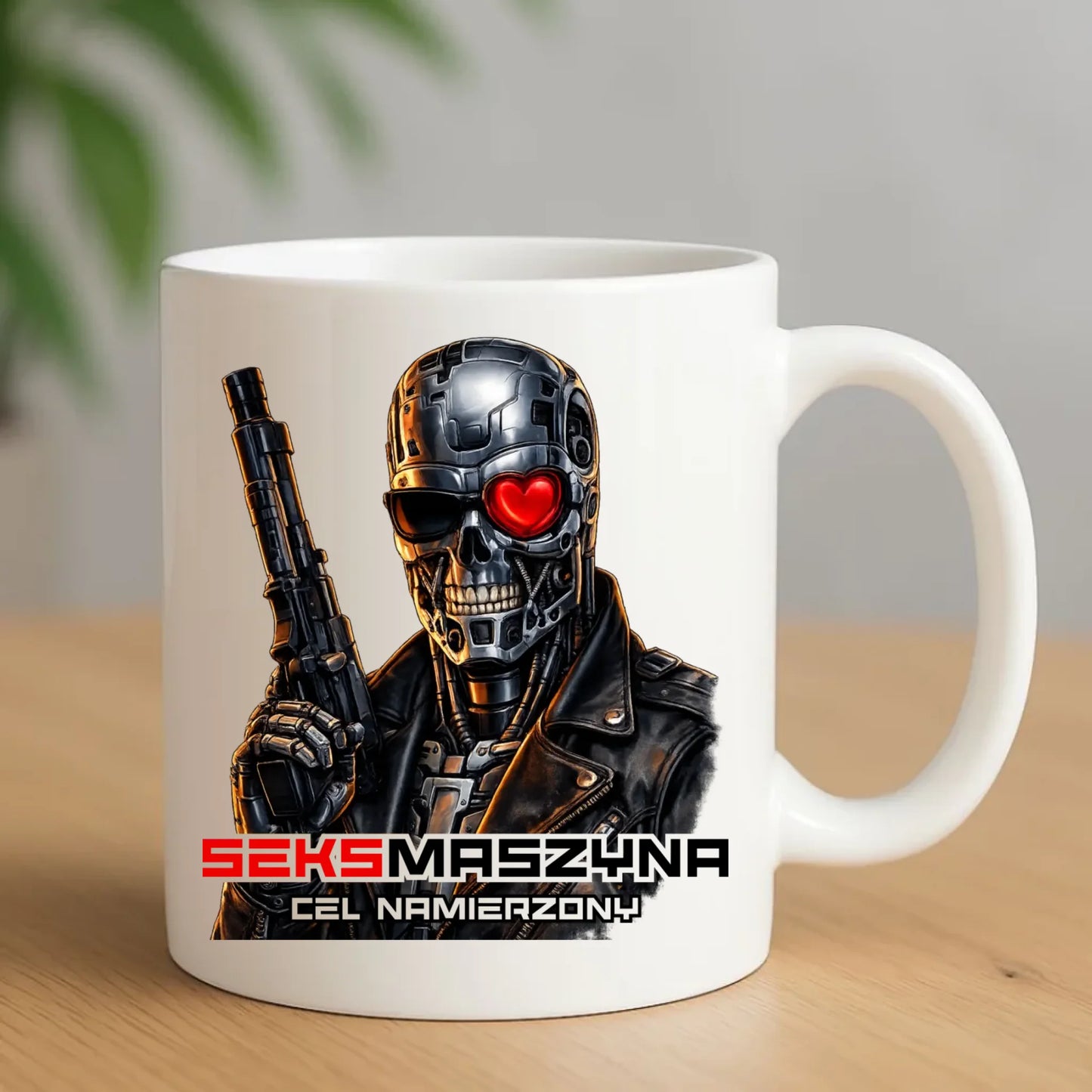 Kubek dla faceta - Cyborg z sercem Seks maszyna DCH32 - StoryCups.pl