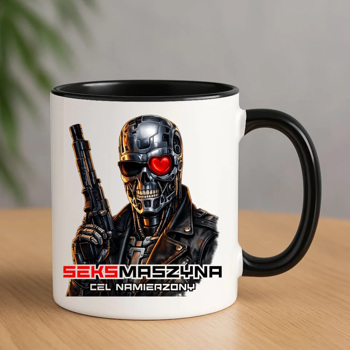 Kubek dla faceta - Cyborg z sercem Seks maszyna DCH32 - StoryCups.pl