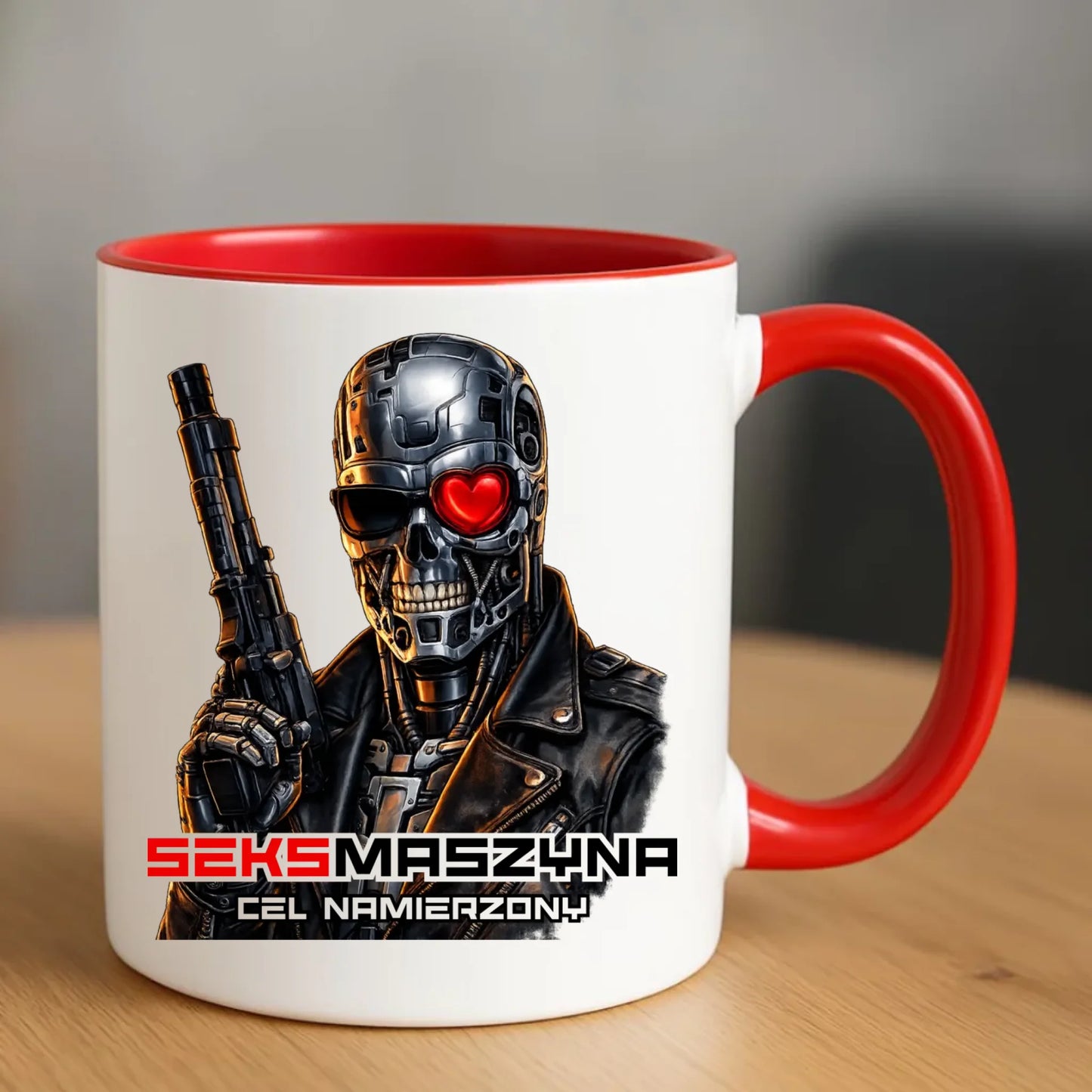Kubek dla faceta - Cyborg z sercem Seks maszyna DCH32 - StoryCups.pl