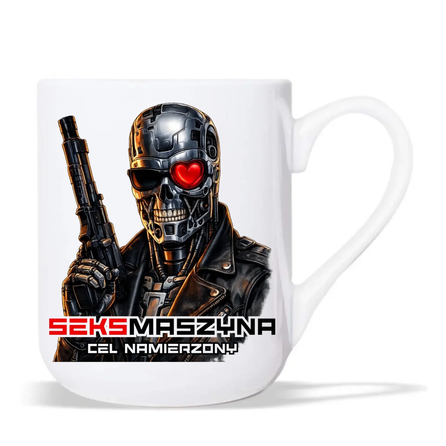 Kubek elegant dla faceta - Cyborg z sercem Seks maszyna DCH32 - StoryCups.pl
