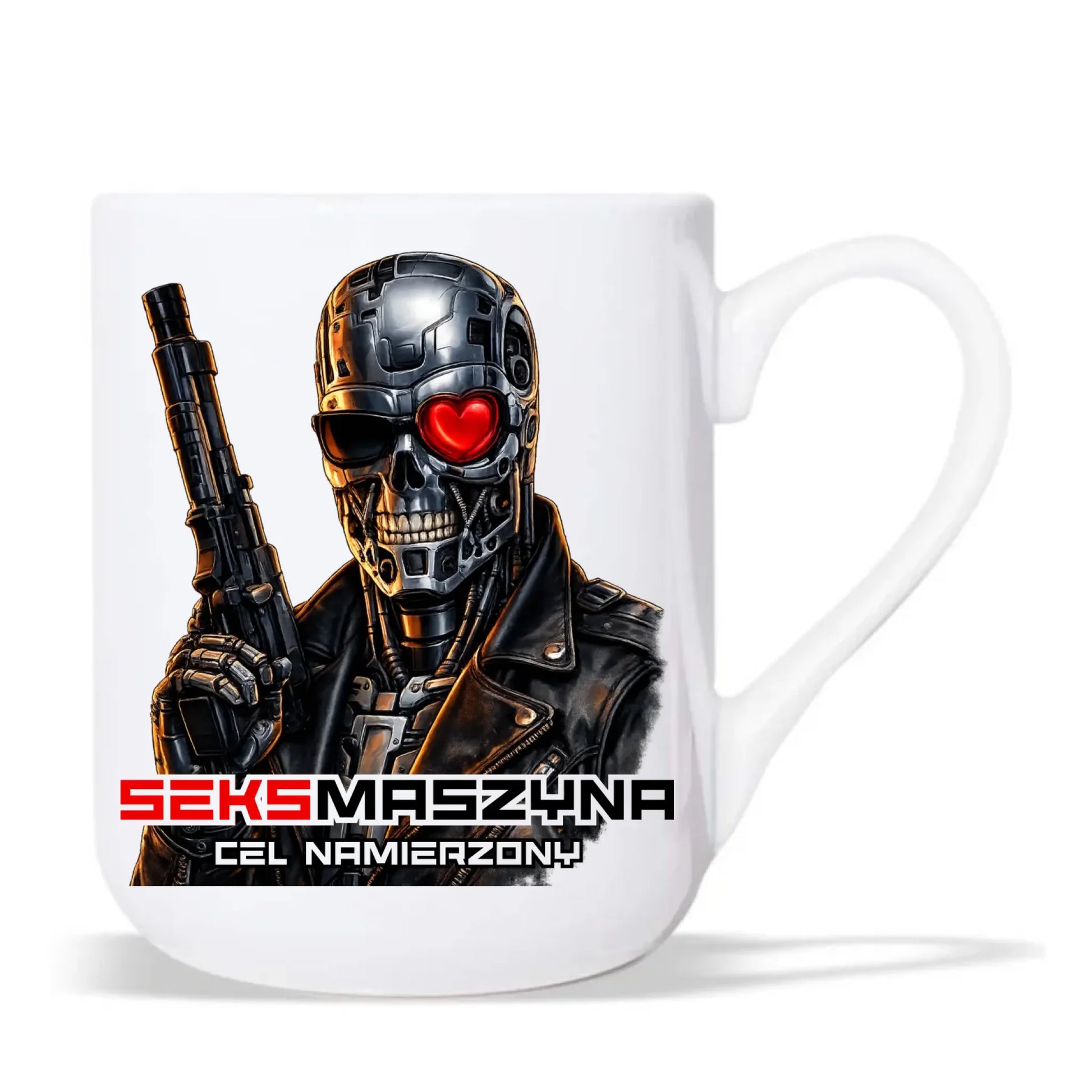 Kubek elegant dla faceta - Cyborg z sercem Seks maszyna DCH32 - StoryCups.pl