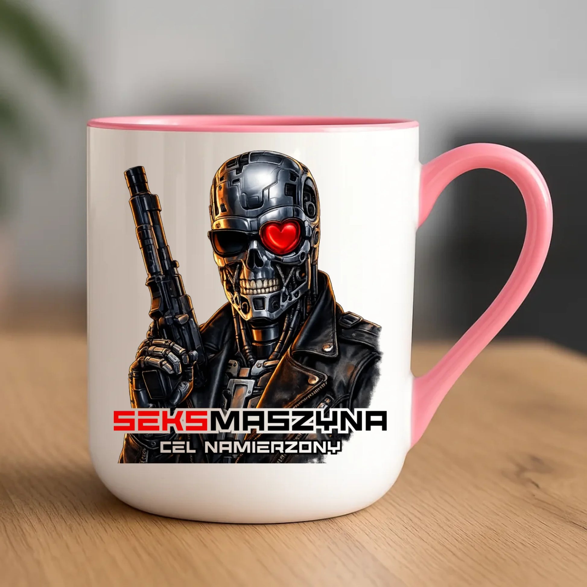 Kubek elegant dla faceta - Cyborg z sercem Seks maszyna DCH32 - StoryCups.pl