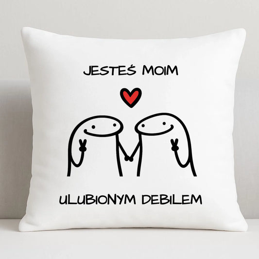 Poduszka dla par - Jesteś moim ulubionym debilem W78 - StoryCups.pl