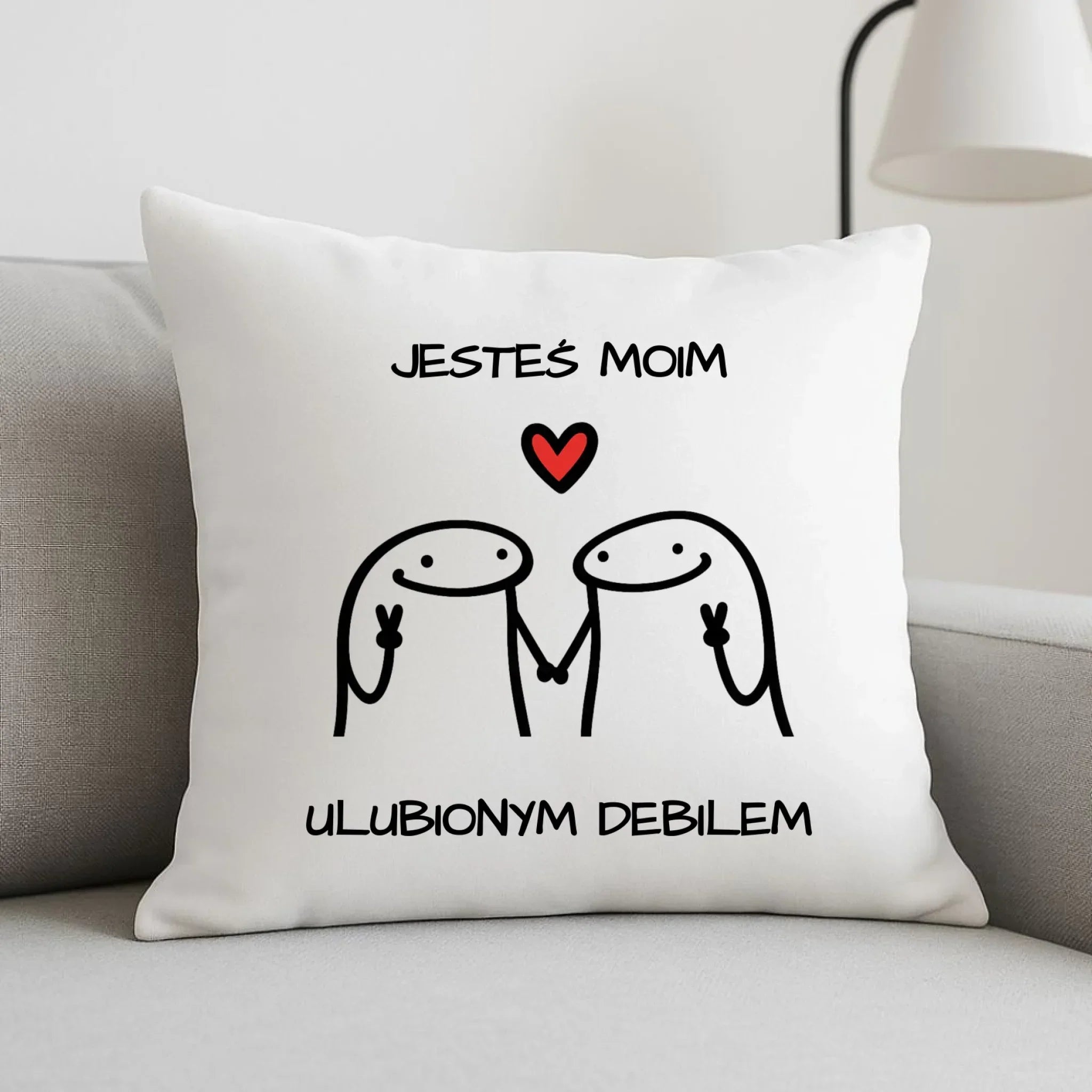 Poduszka dla par - Jesteś moim ulubionym debilem W78 - StoryCups.pl