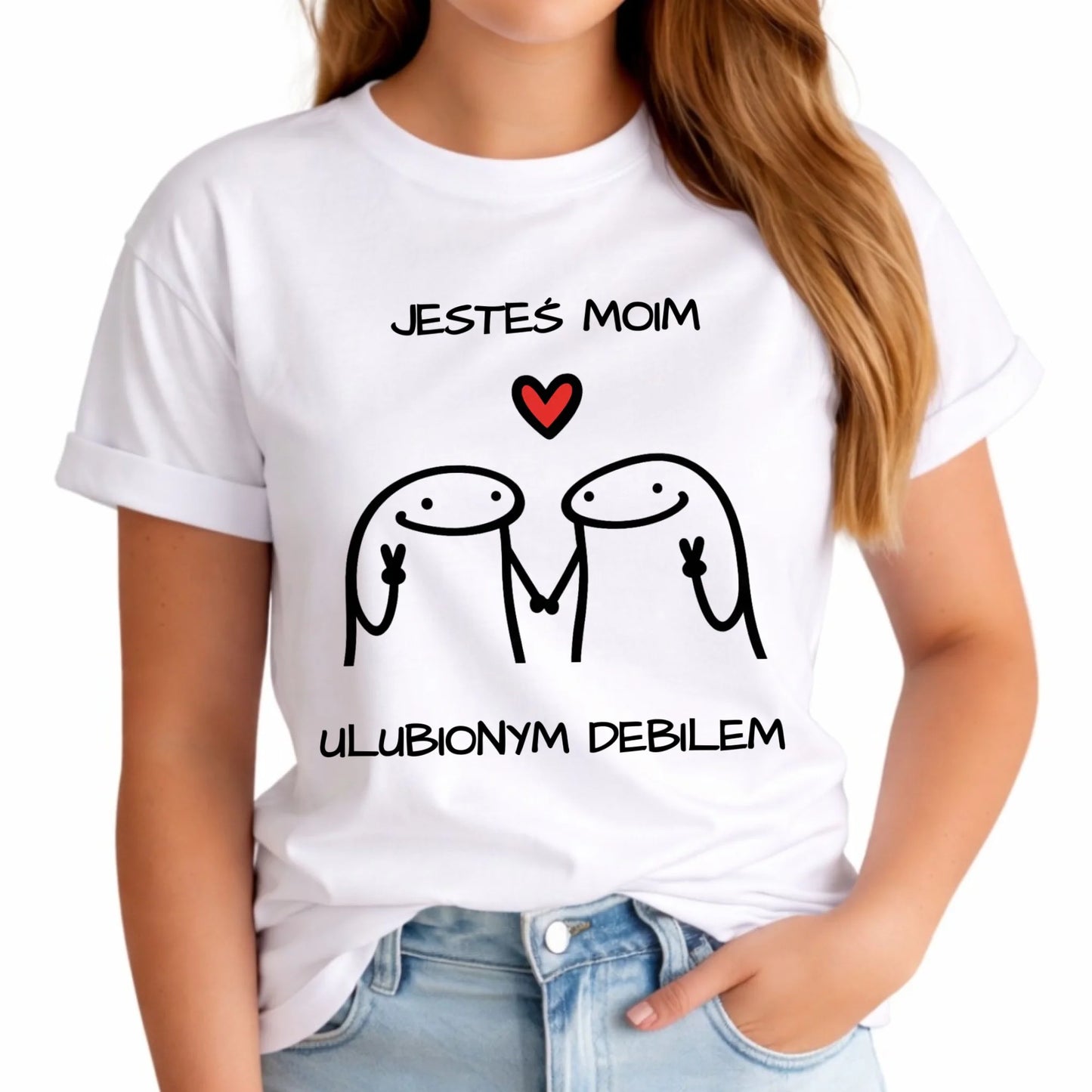 Koszulka damska - Jesteś moim ulubionym debilem W78 - StoryCups.pl