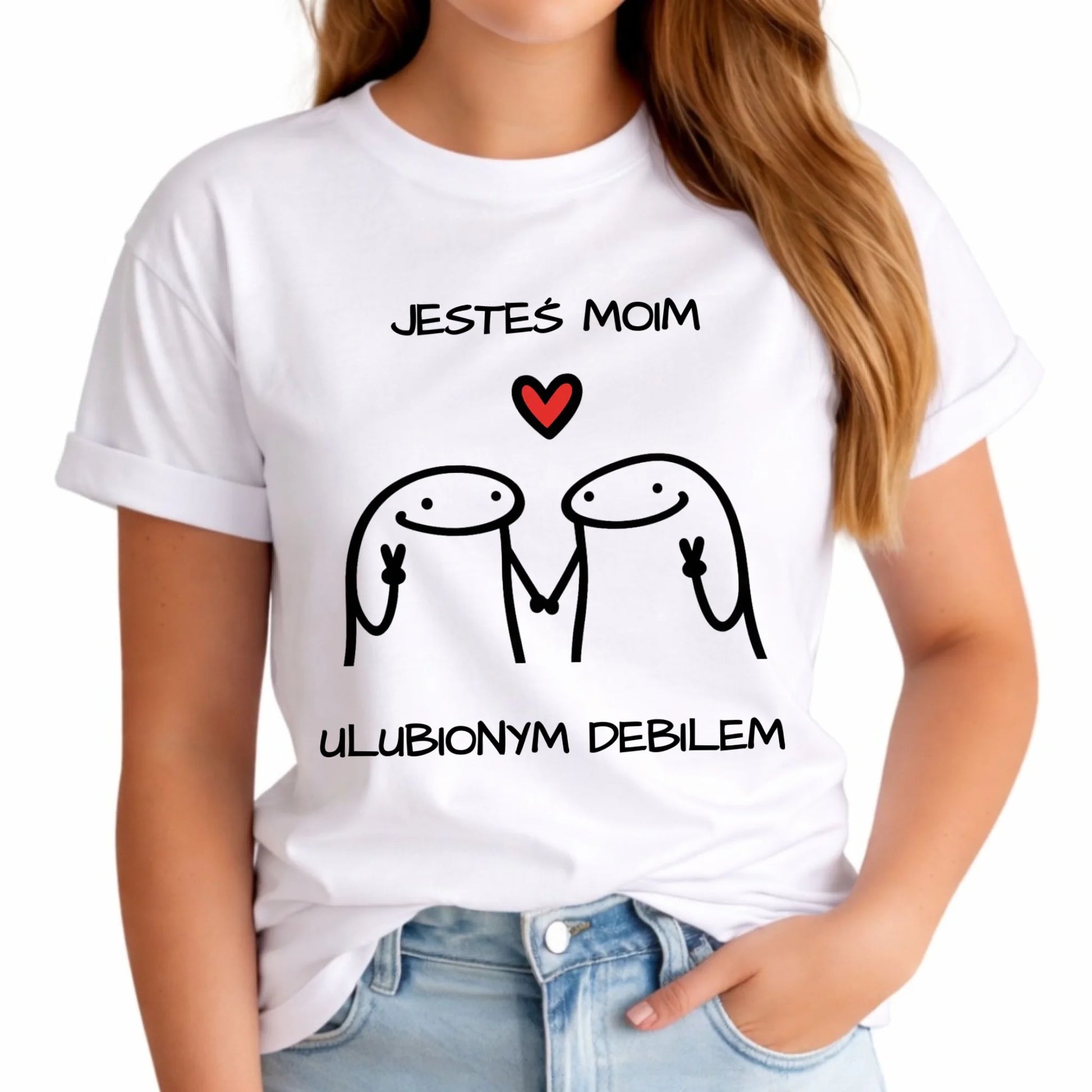 Koszulka damska - Jesteś moim ulubionym debilem W78 - StoryCups.pl