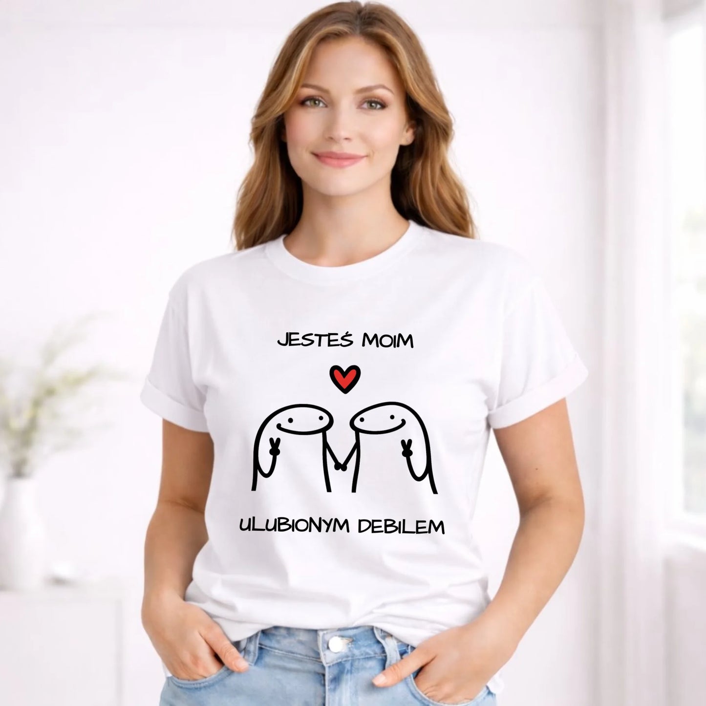 Koszulka damska - Jesteś moim ulubionym debilem W78 - StoryCups.pl