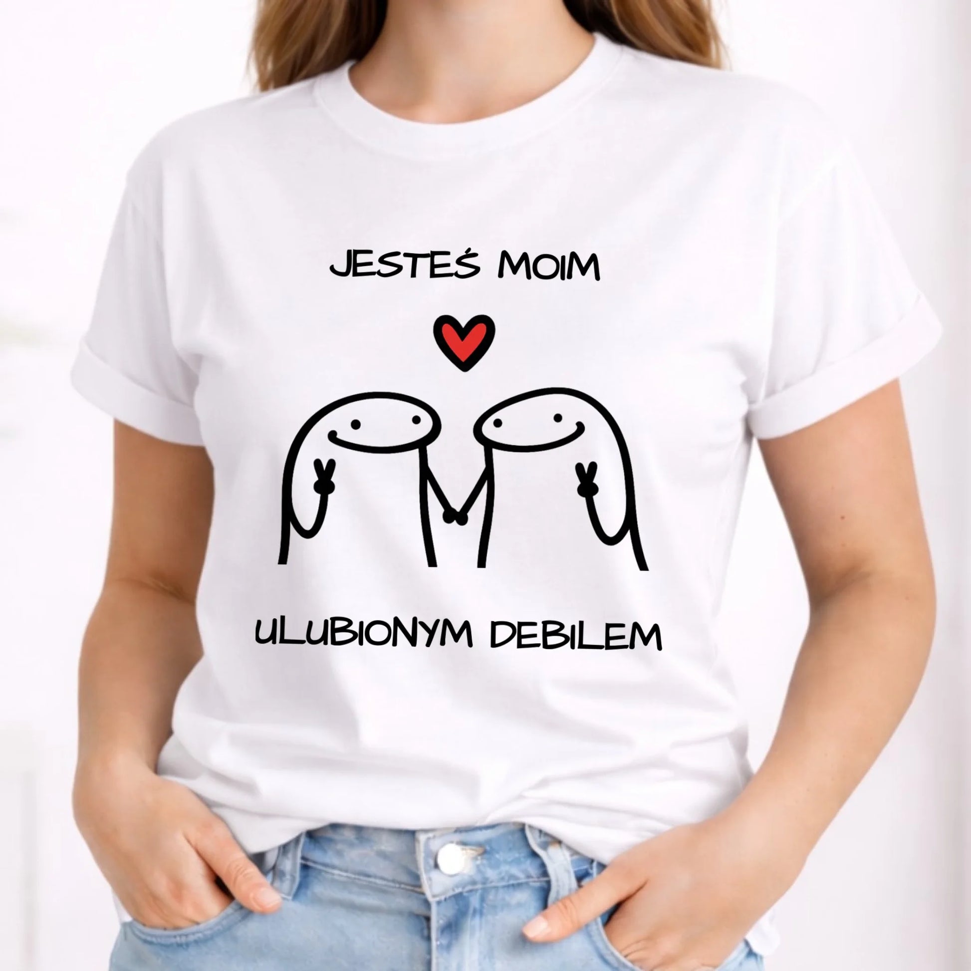 Koszulka damska - Jesteś moim ulubionym debilem W78 - StoryCups.pl