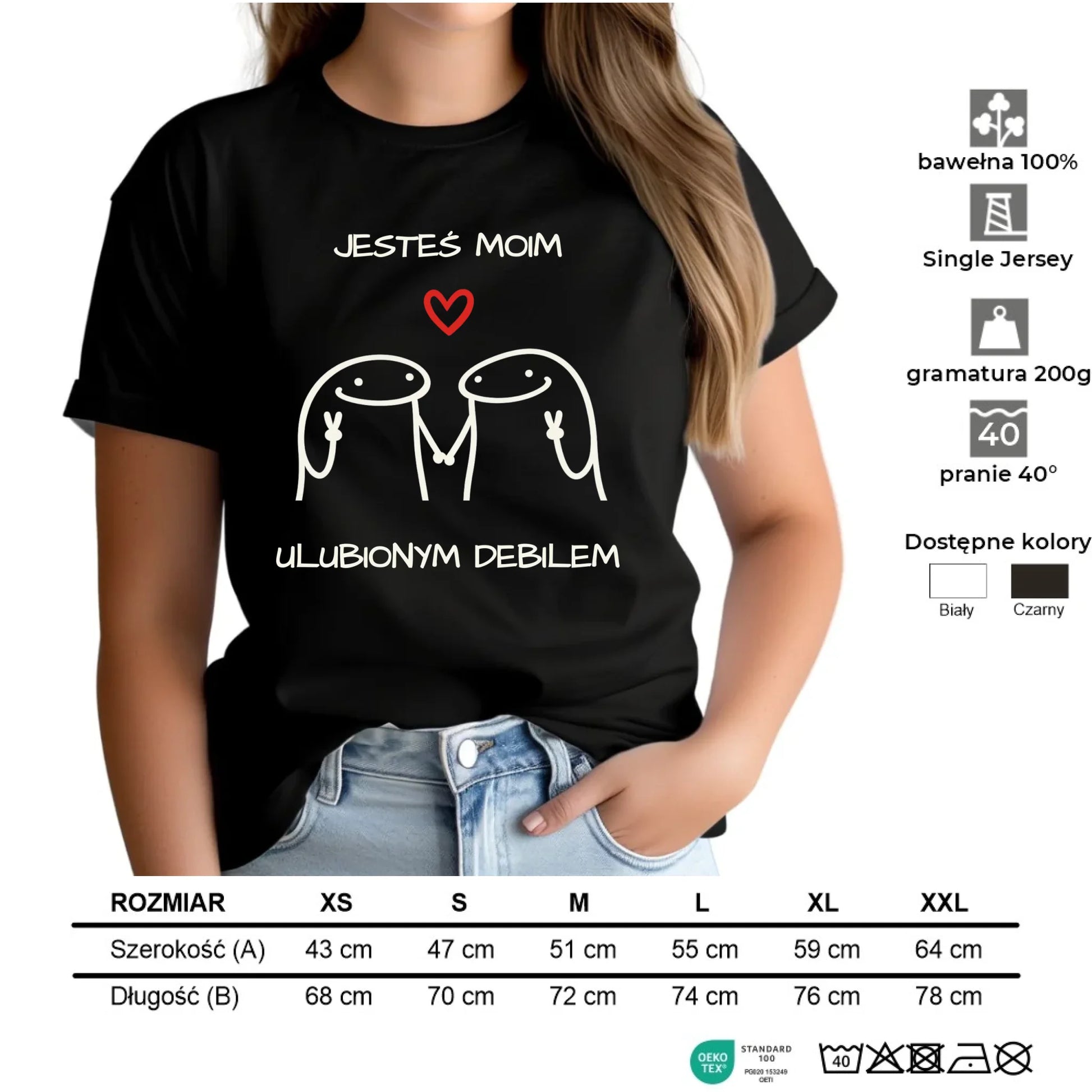 Koszulka damska - Jesteś moim ulubionym debilem W78 - StoryCups.pl