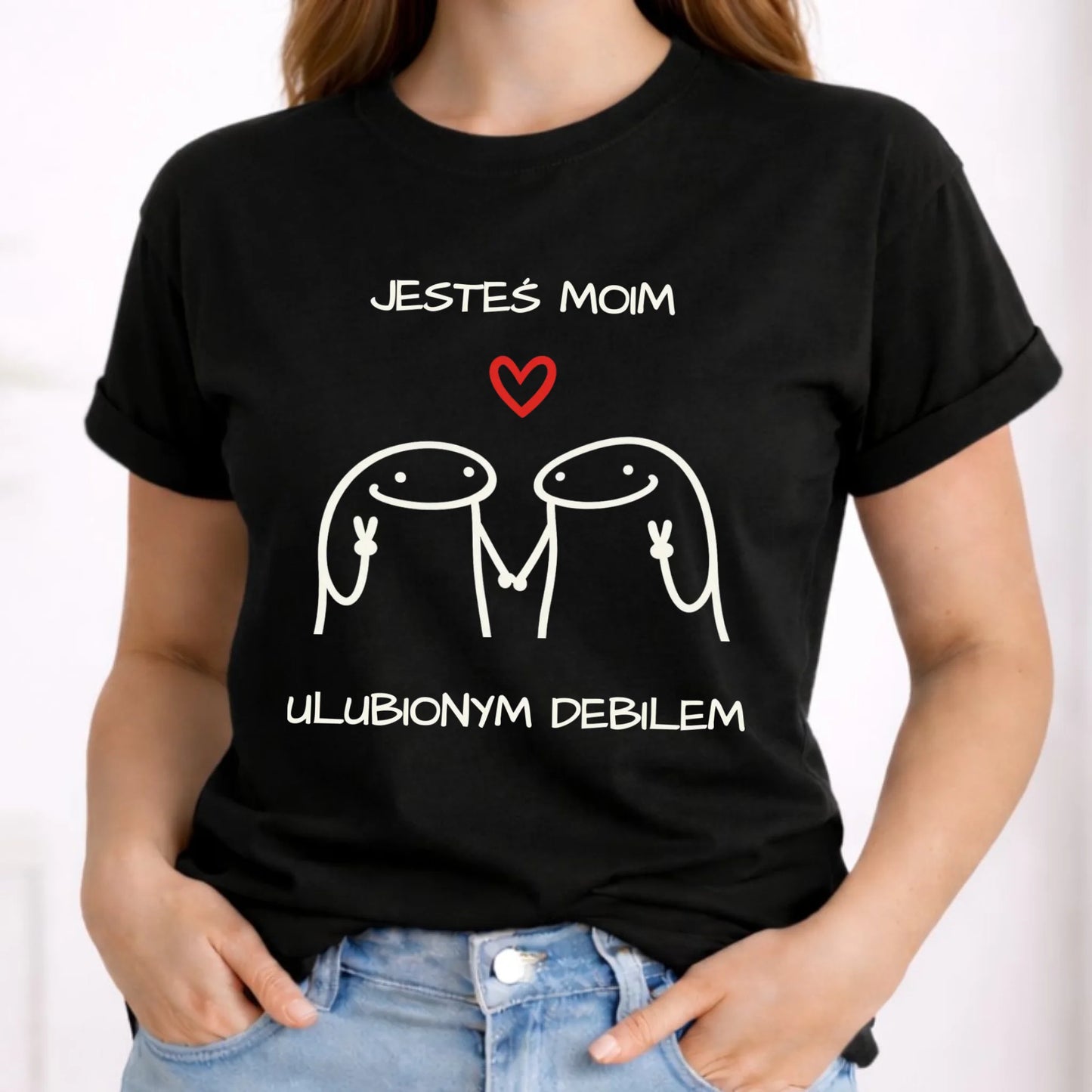Koszulka damska - Jesteś moim ulubionym debilem W78 - StoryCups.pl