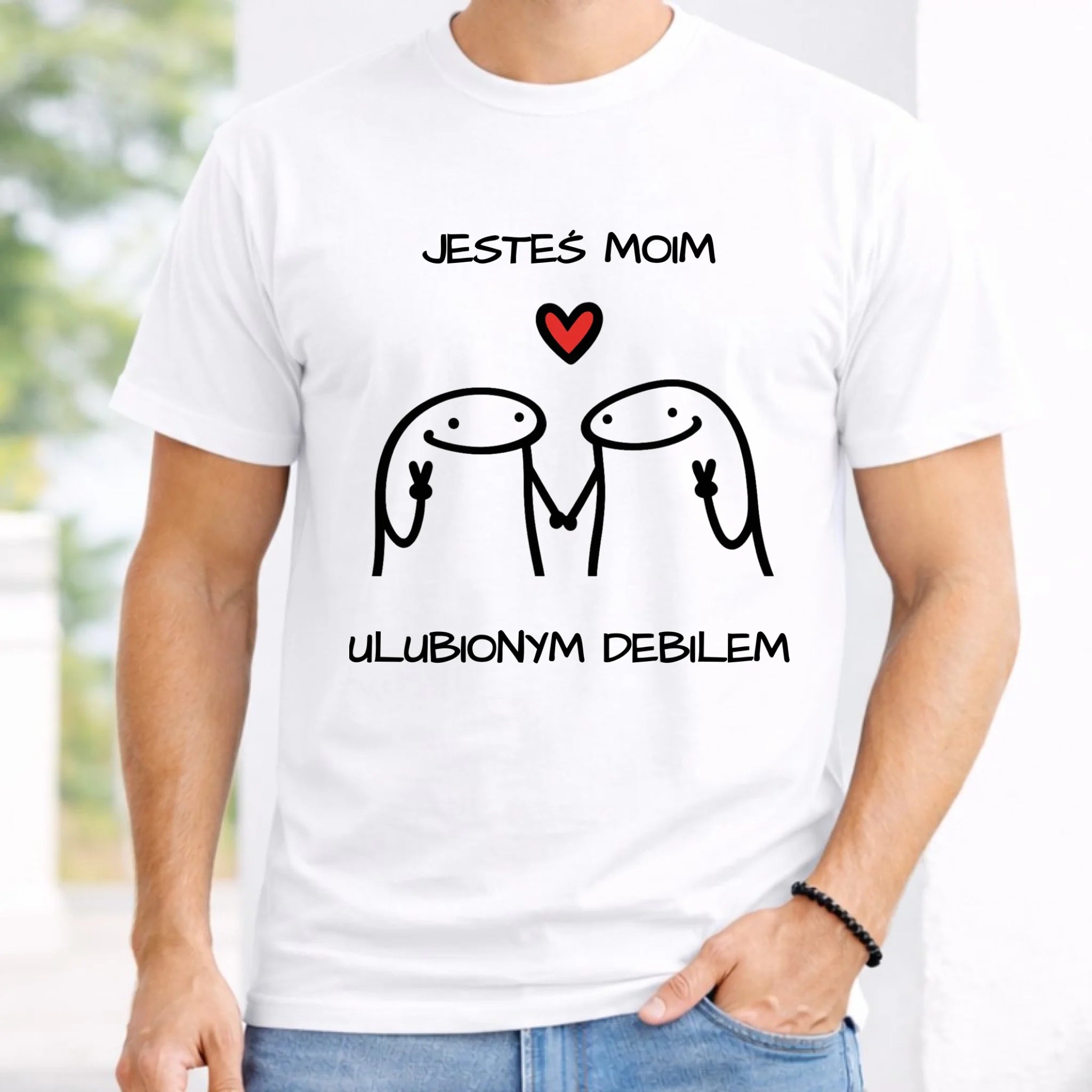Koszulka męska - Jesteś moim ulubionym debilem W78 - StoryCups.pl