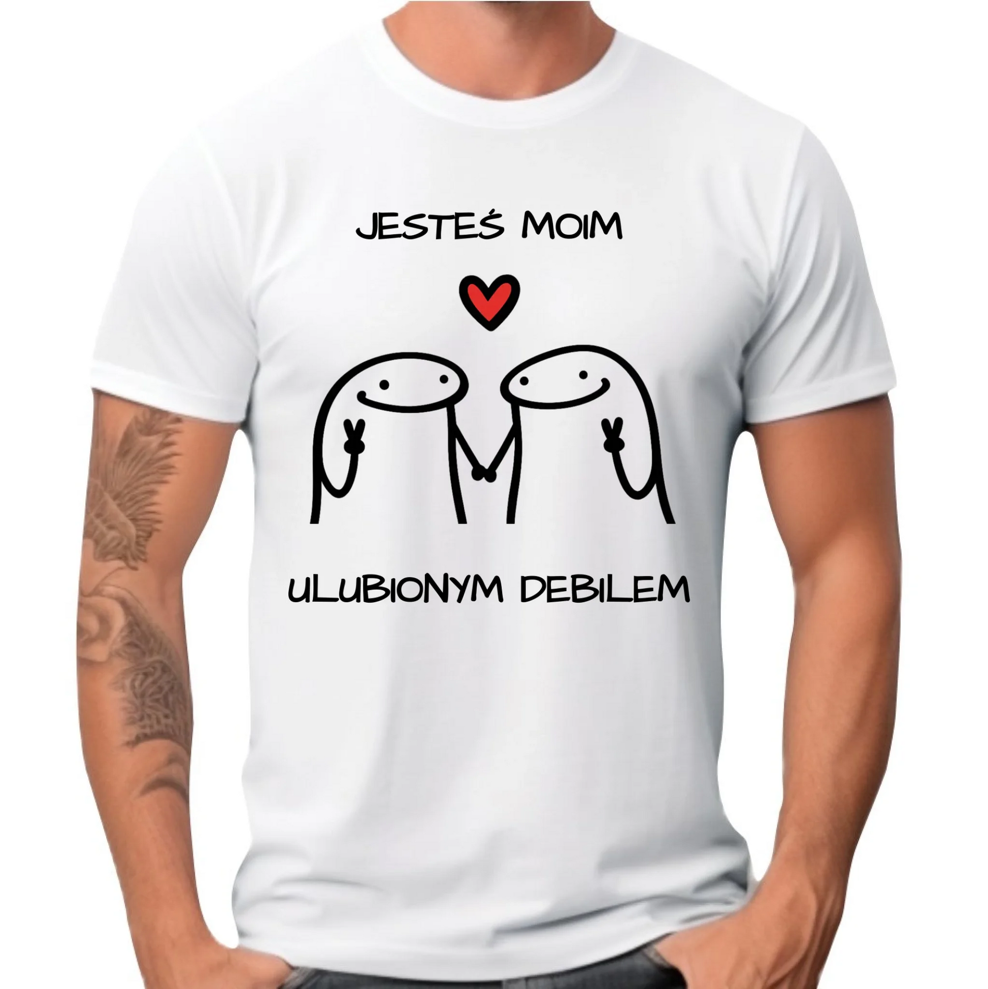 Koszulka męska - Jesteś moim ulubionym debilem W78 - StoryCups.pl