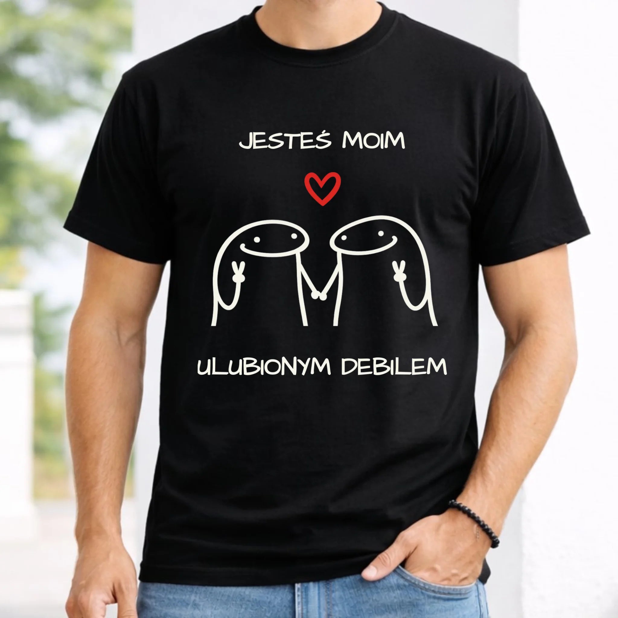 Koszulka męska - Jesteś moim ulubionym debilem W78 - StoryCups.pl