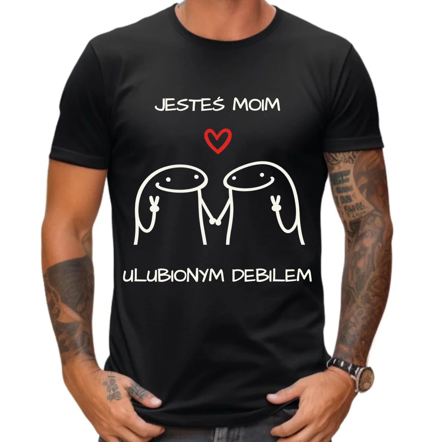 Koszulka męska - Jesteś moim ulubionym debilem W78 - StoryCups.pl