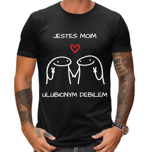 Koszulka męska - Jesteś moim ulubionym debilem W78 - StoryCups.pl