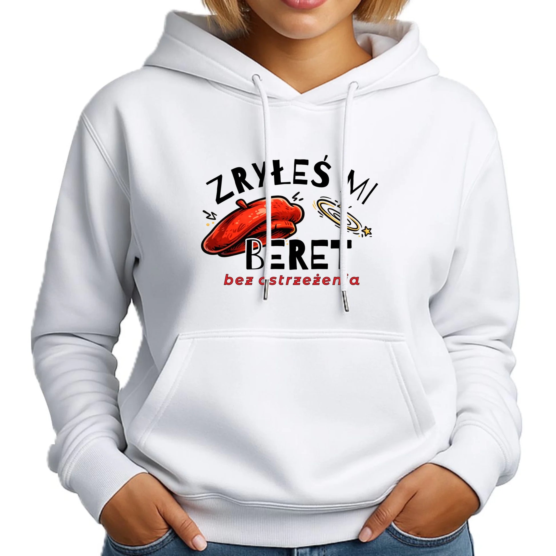 Bluza damska z kapturem - Zryłeś mi beret DZ35 - StoryCups.pl