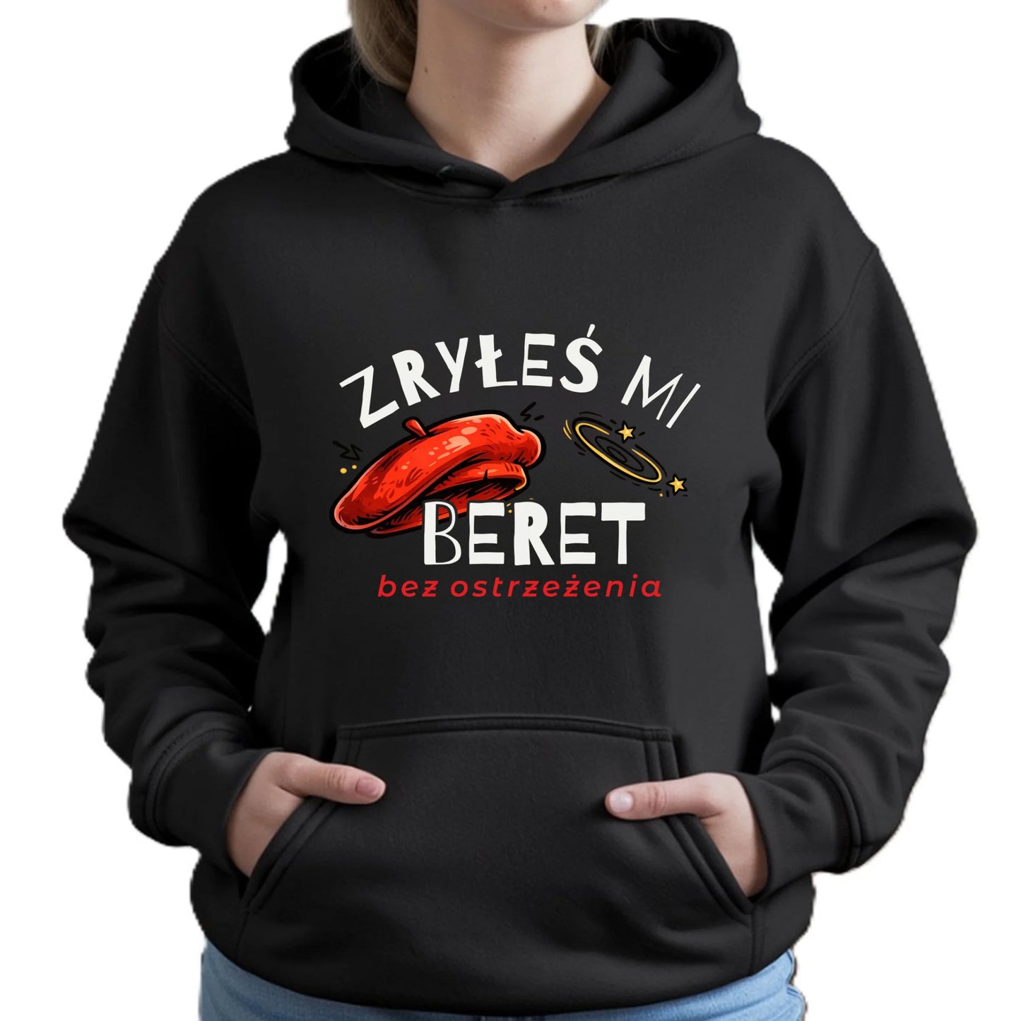 Bluza damska z kapturem - Zryłeś mi beret DZ35 - StoryCups.pl