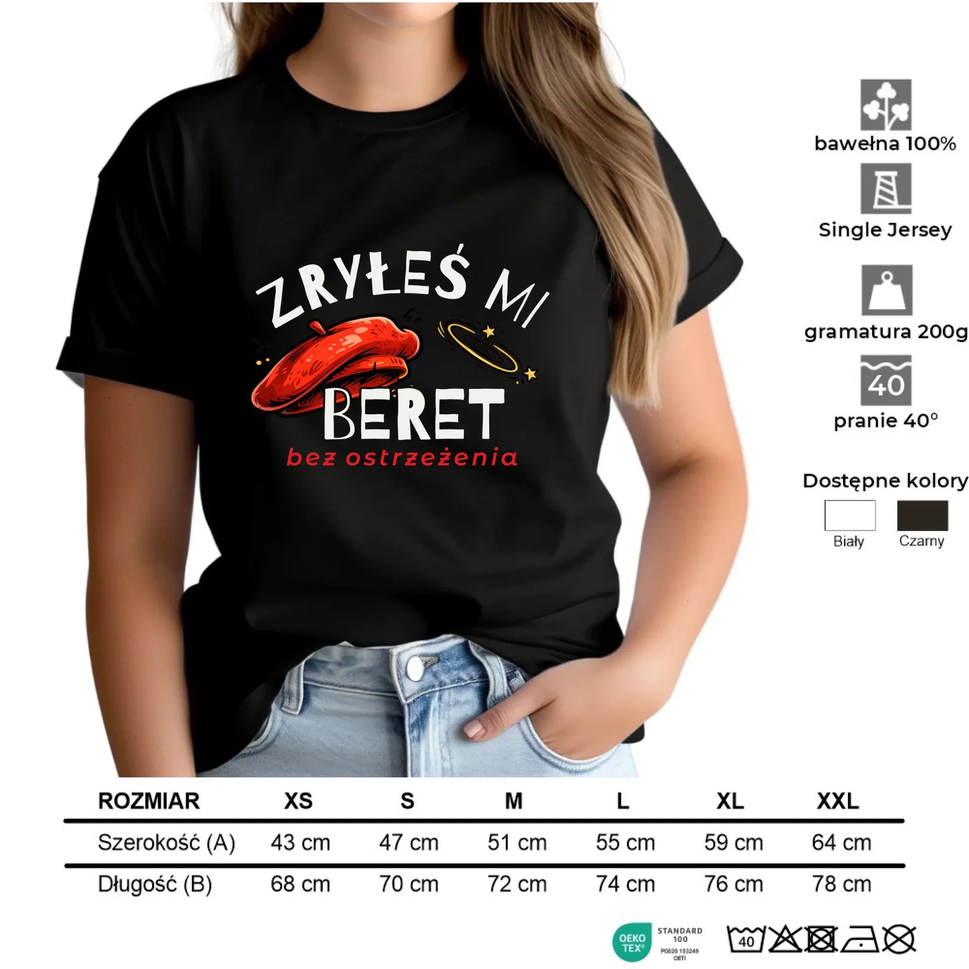 Koszulka damska - Zryłeś mi beret DZ35 - StoryCups.pl