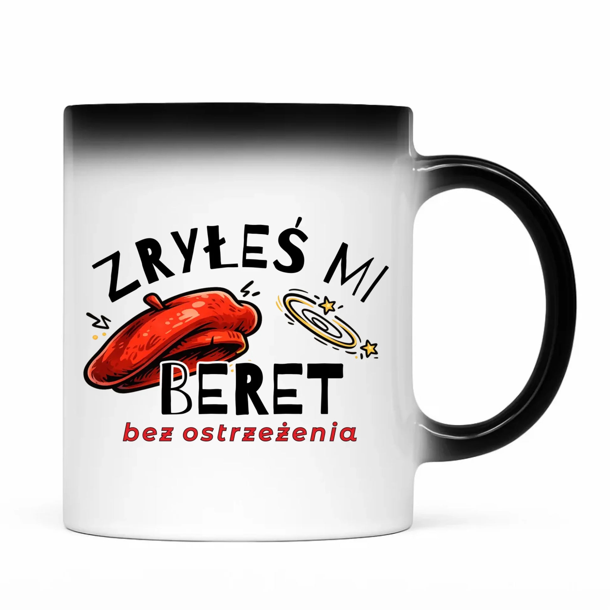 Kubek magiczny dla faceta - Zryłeś mi beret DCH34 - StoryCups.pl
