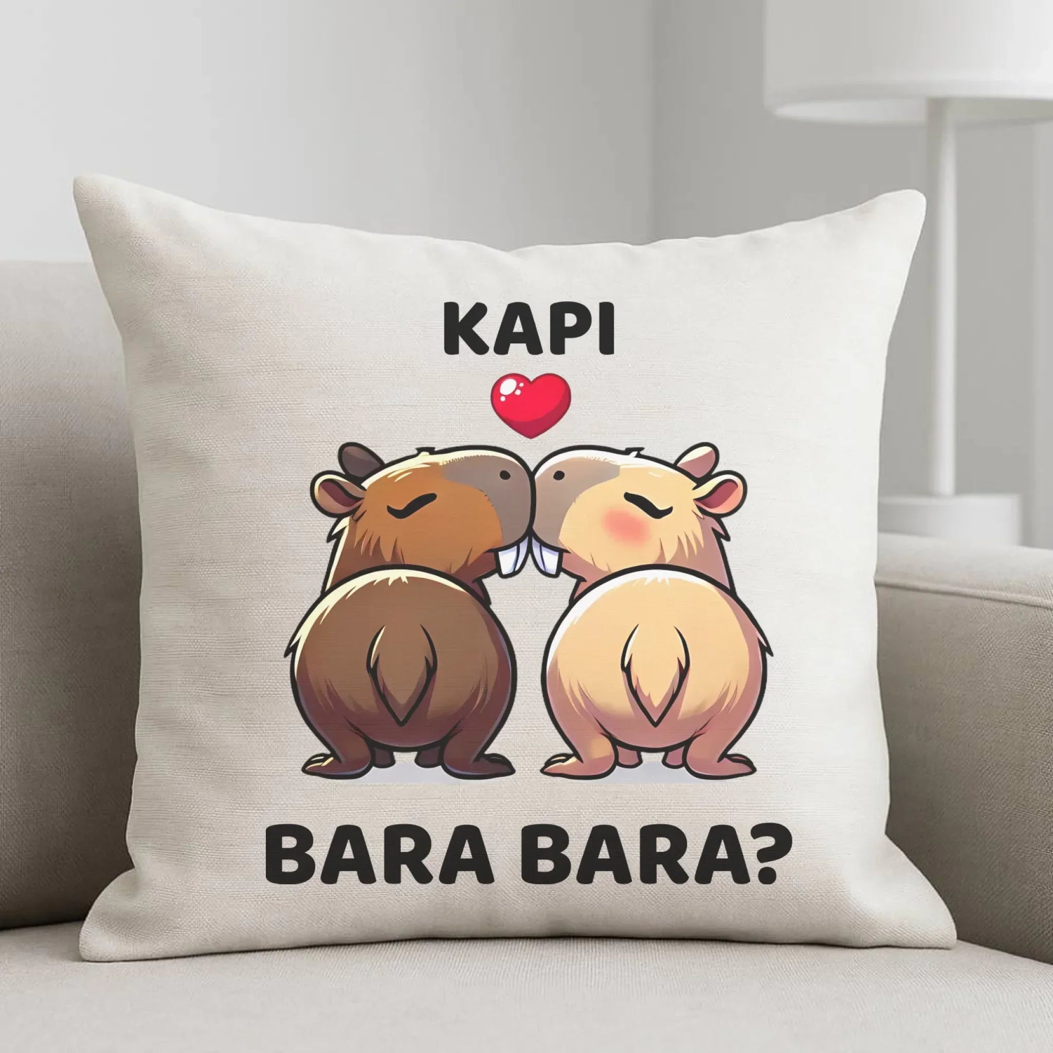 Poduszka dla par - Kapibara bara bara W86 - StoryCups.pl