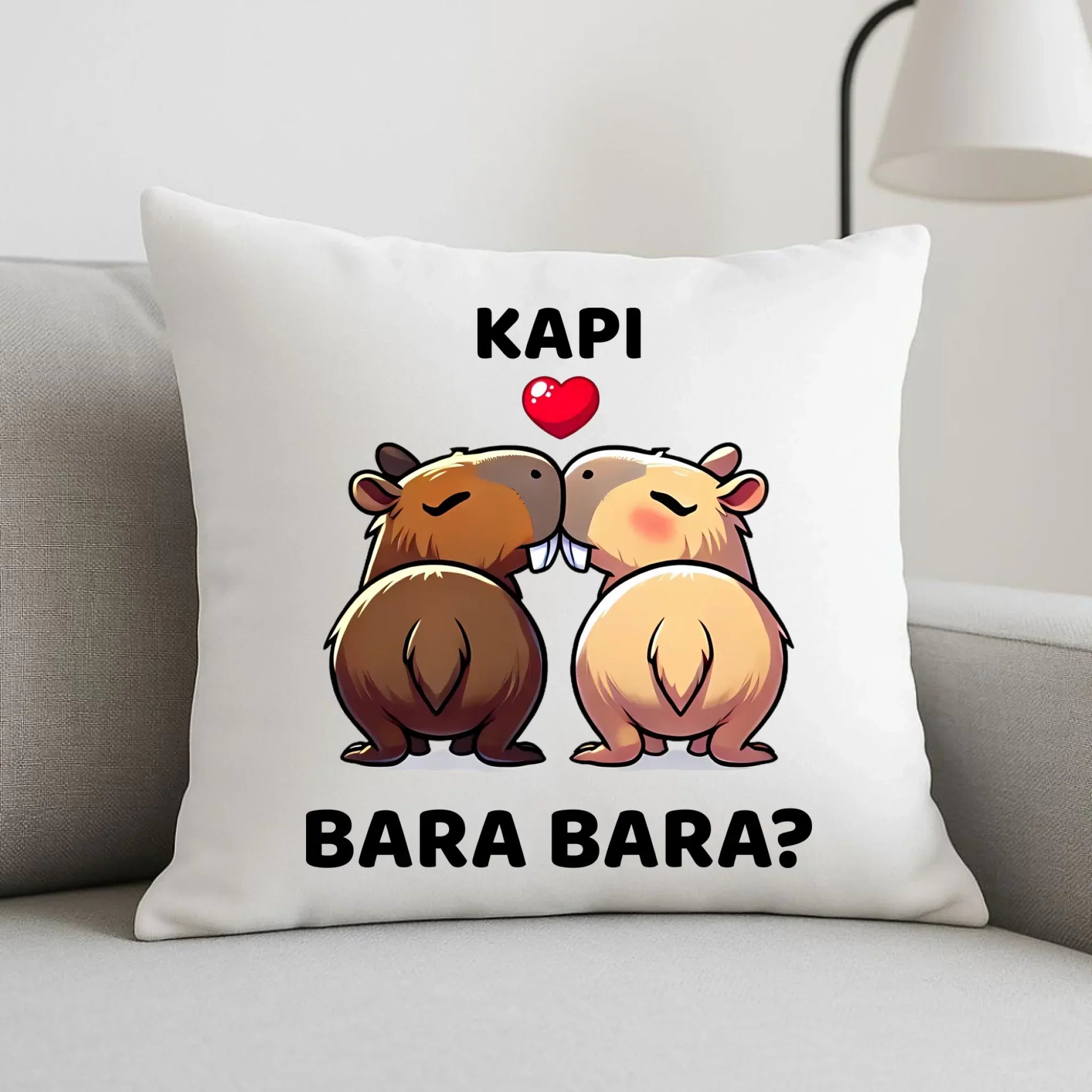 Poduszka dla par - Kapibara bara bara W86 - StoryCups.pl