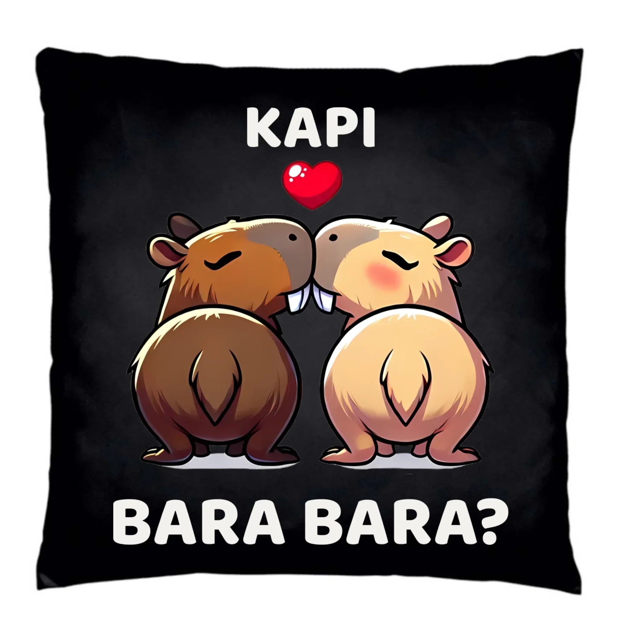 Poduszka dekoracyjna dla par - Kapibara bara bara W86 - StoryCups.pl