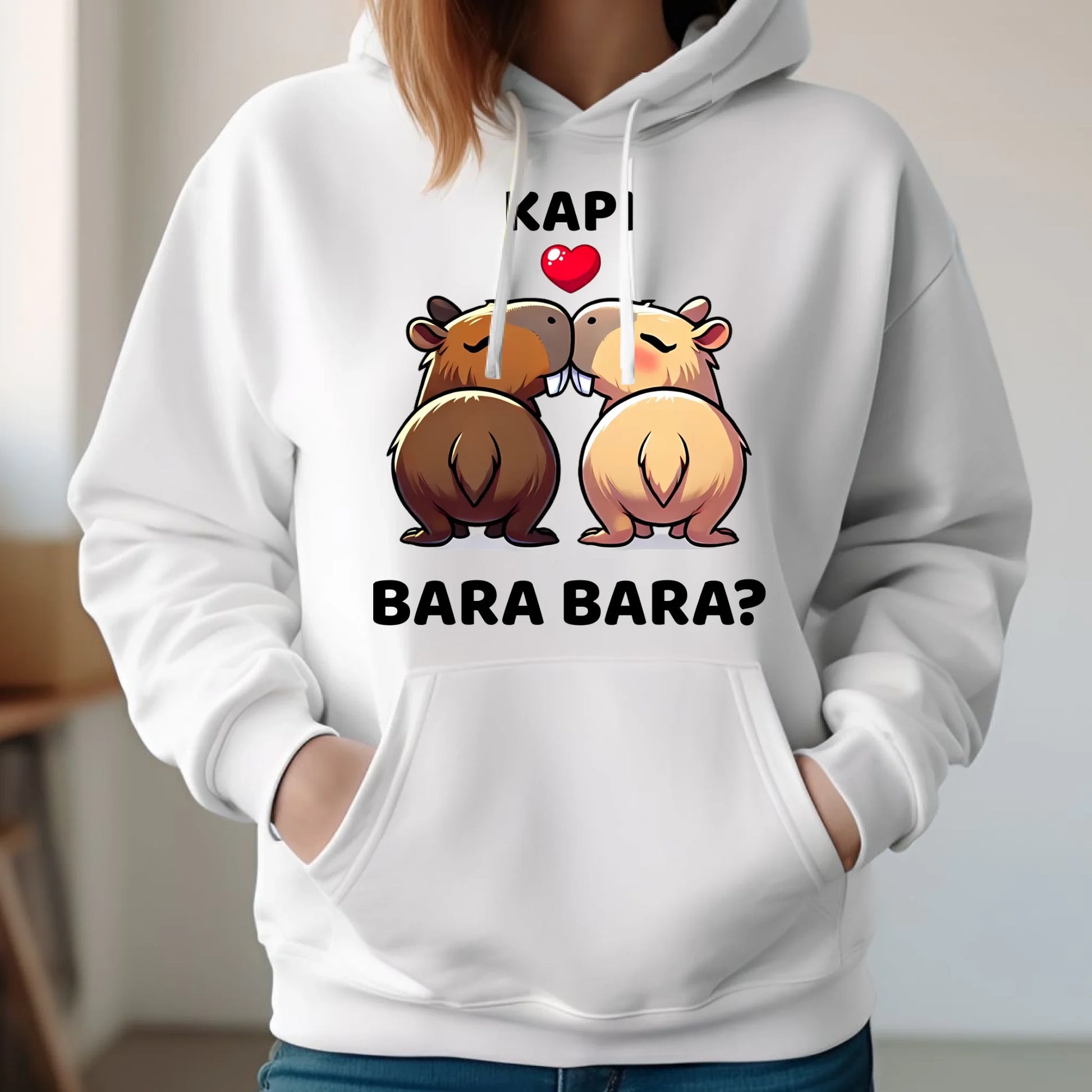 Bluza damska z kapturem - Kapibara bara bara W86 - StoryCups.pl