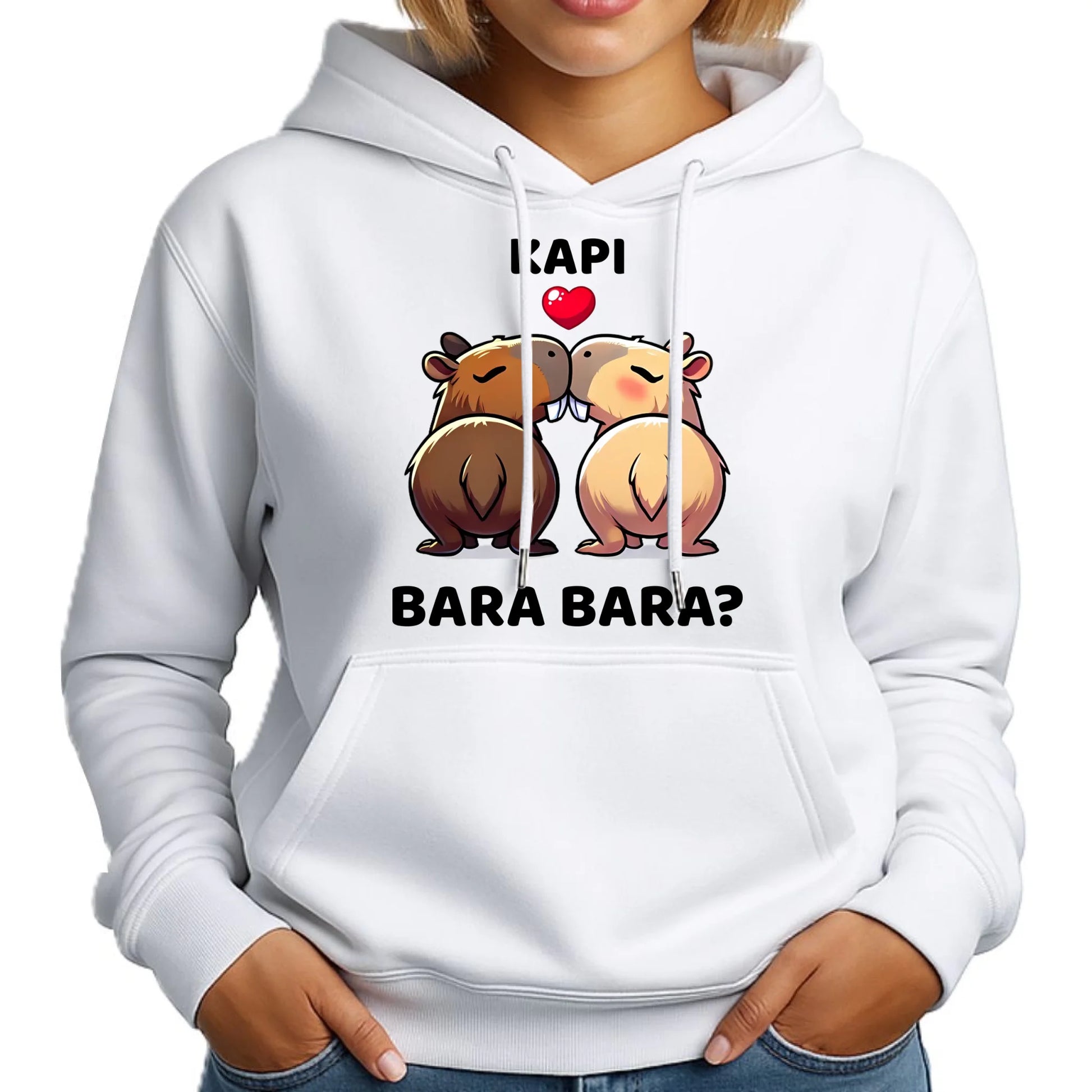 Bluza damska z kapturem - Kapibara bara bara W86 - StoryCups.pl