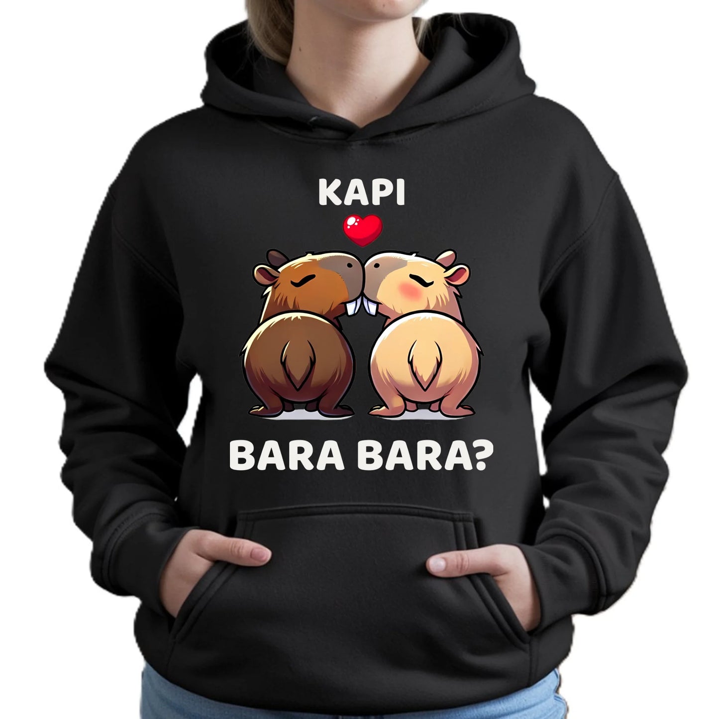 Bluza damska z kapturem - Kapibara bara bara W86 - StoryCups.pl