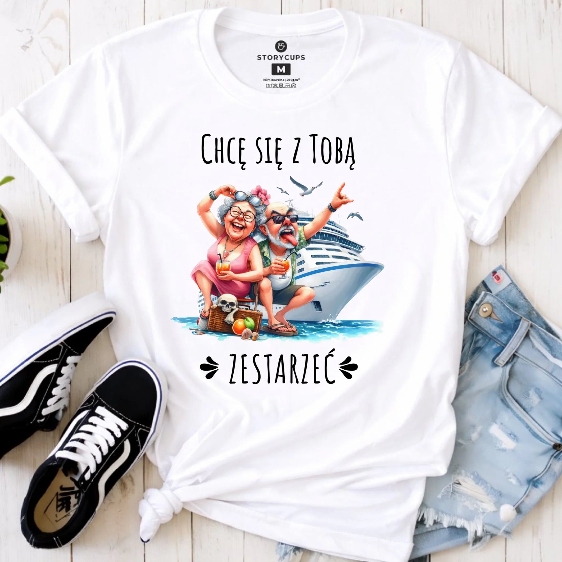 Koszulka damska - Chcę się z Tobą zestarzeć W80 - StoryCups.pl