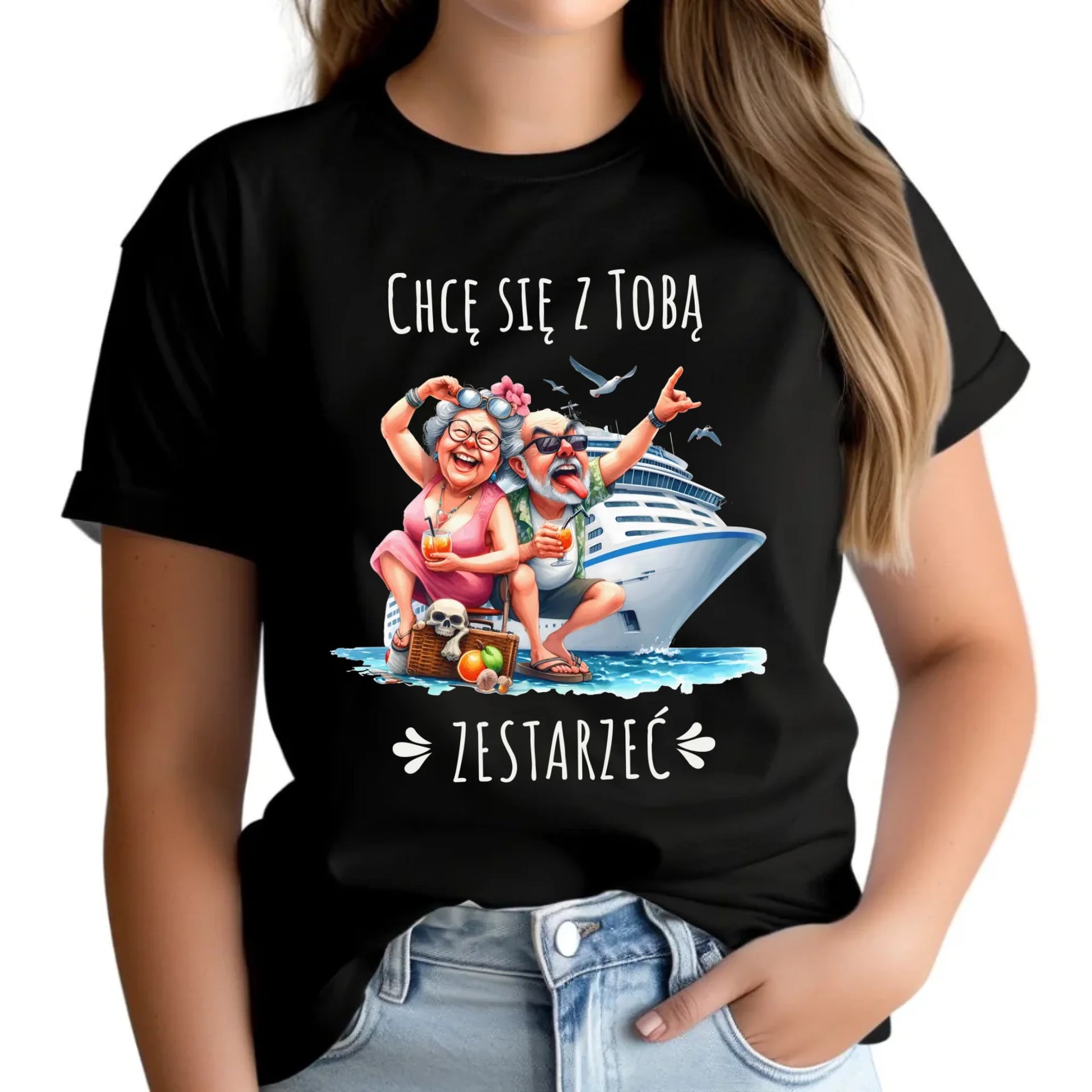 Koszulka damska - Chcę się z Tobą zestarzeć W80 - StoryCups.pl