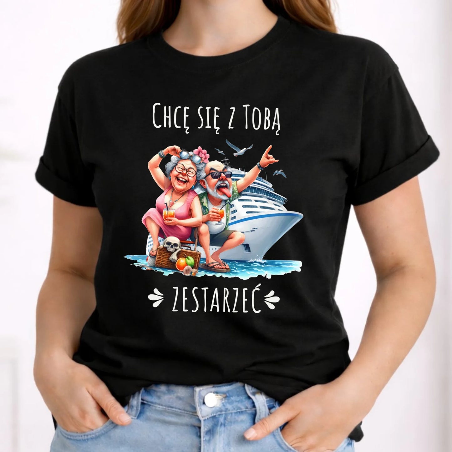 Koszulka damska - Chcę się z Tobą zestarzeć W80 - StoryCups.pl