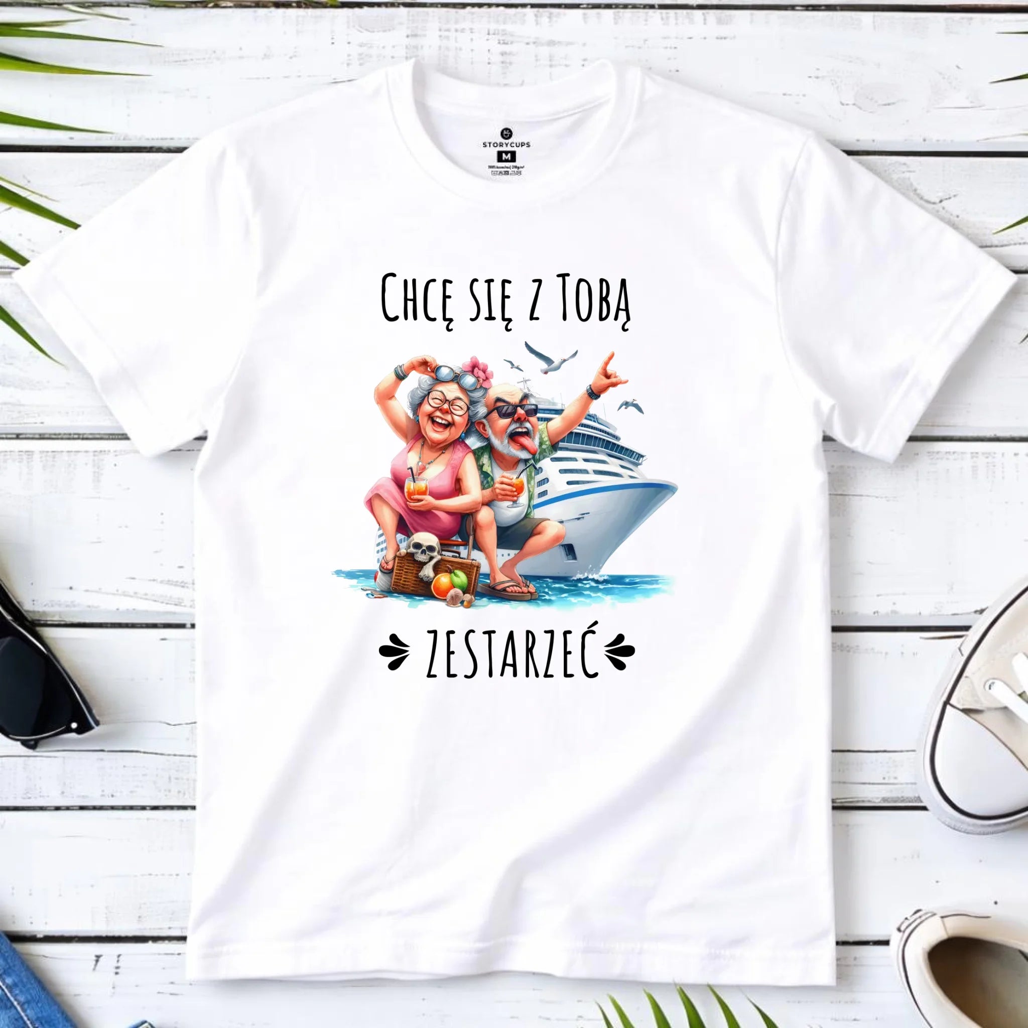 Koszulka męska - Chcę się z Tobą zestarzeć W80 - StoryCups.pl