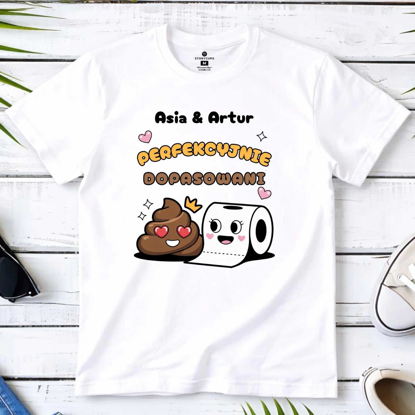 Koszulka męska - Perfekcyjnie dopasowani - personalizowana W81 - StoryCups.pl