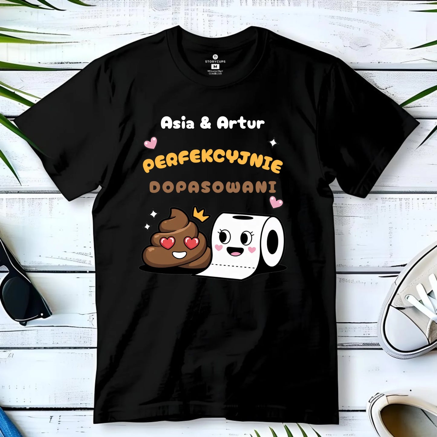 Koszulka męska - Perfekcyjnie dopasowani - personalizowana W81 - StoryCups.pl