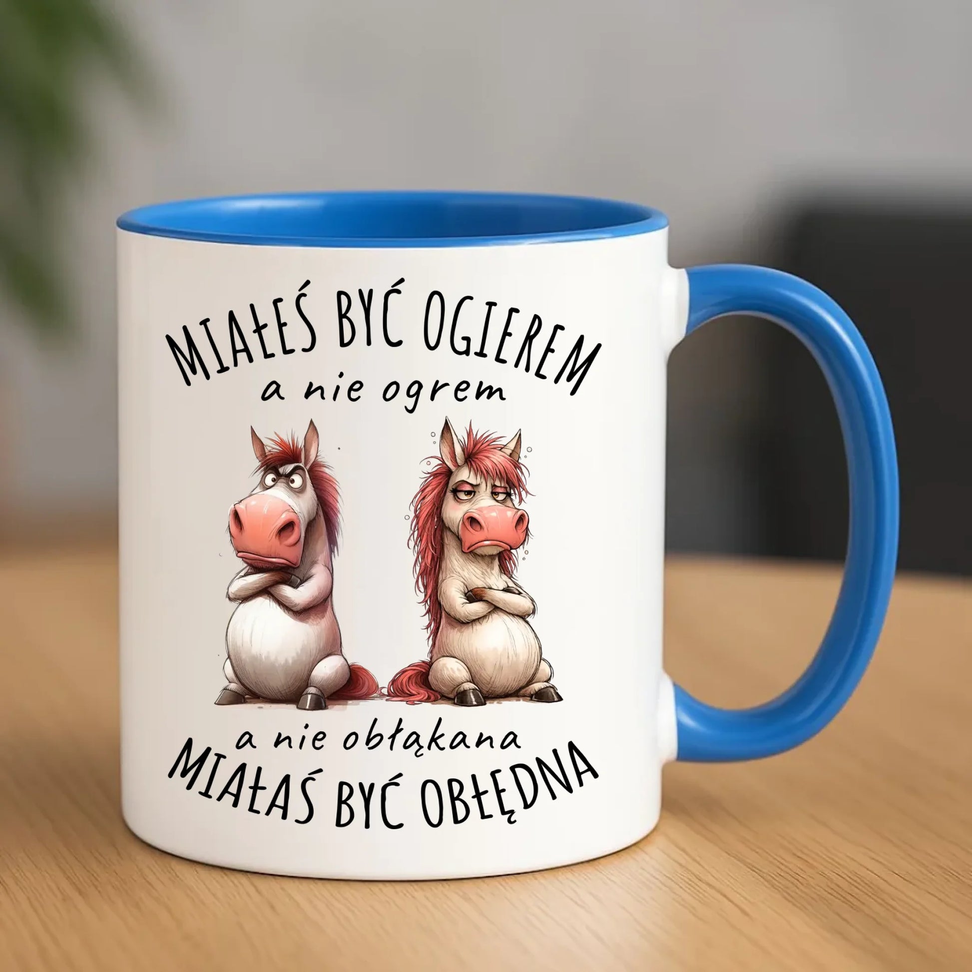 Kubek dla par - Ogier & Obłędna - śmieszny W85 - StoryCups.pl