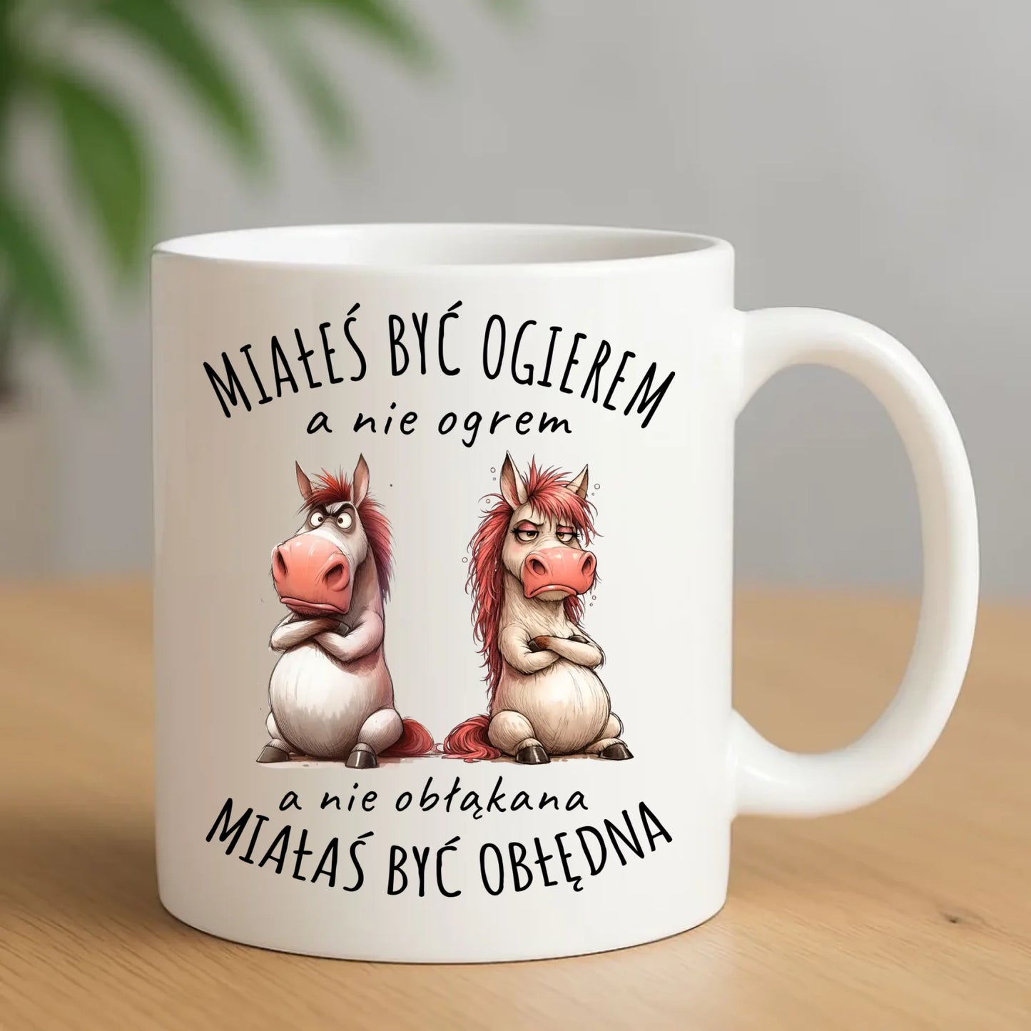 Kubek dla par - Ogier & Obłędna - śmieszny W85 - StoryCups.pl