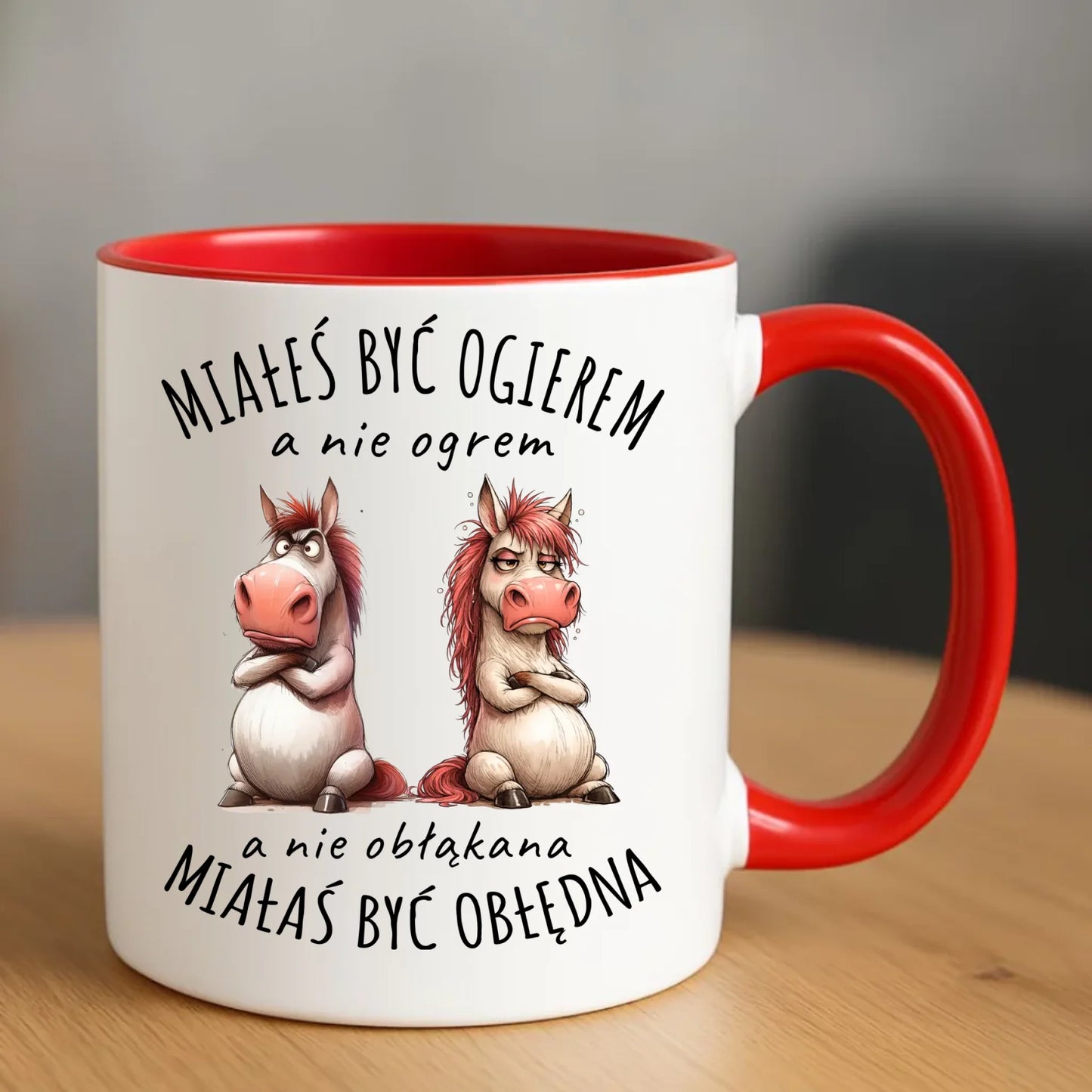 Kubek dla par - Ogier & Obłędna - śmieszny W85 - StoryCups.pl