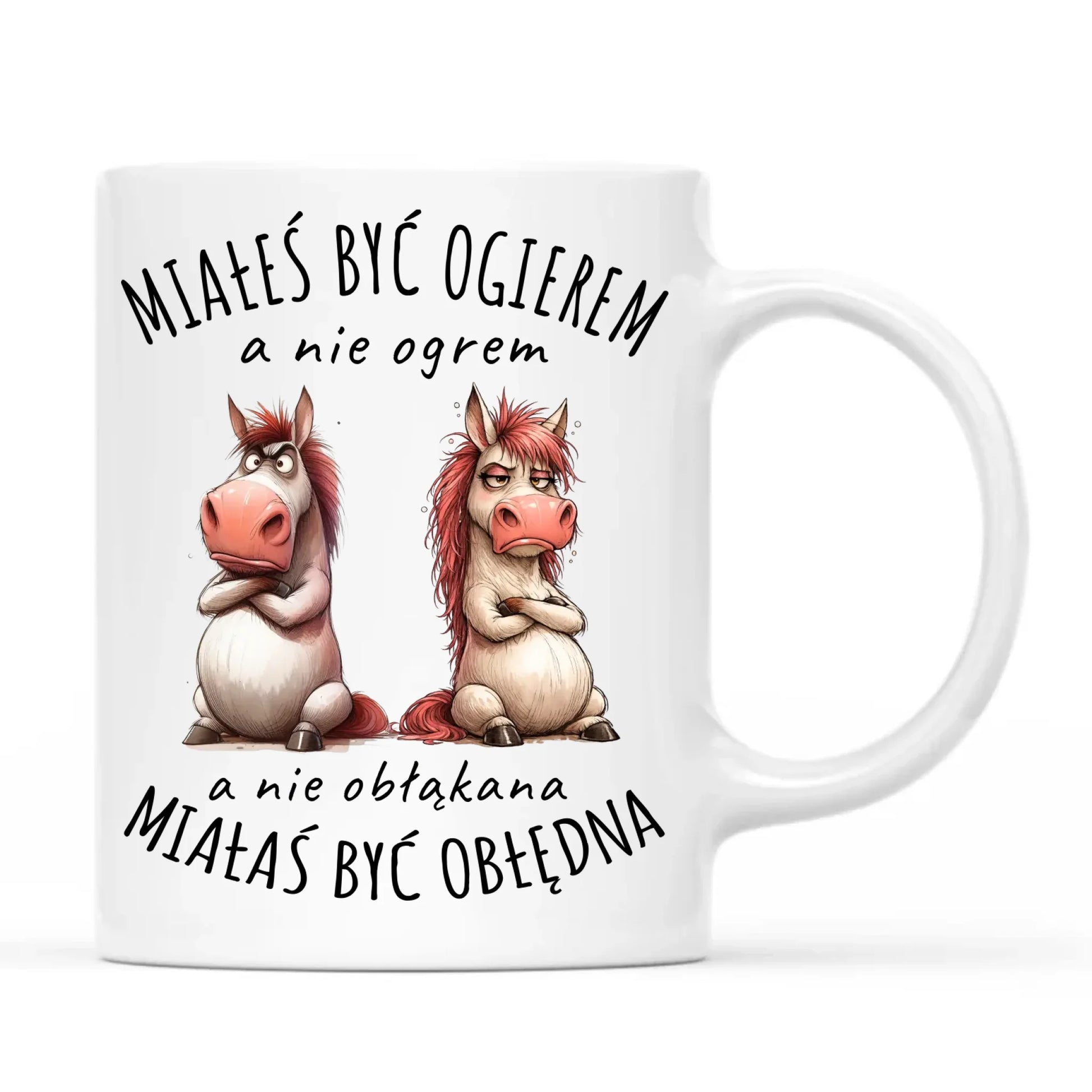 Kubek dla par - Ogier & Obłędna - śmieszny W85 - StoryCups.pl
